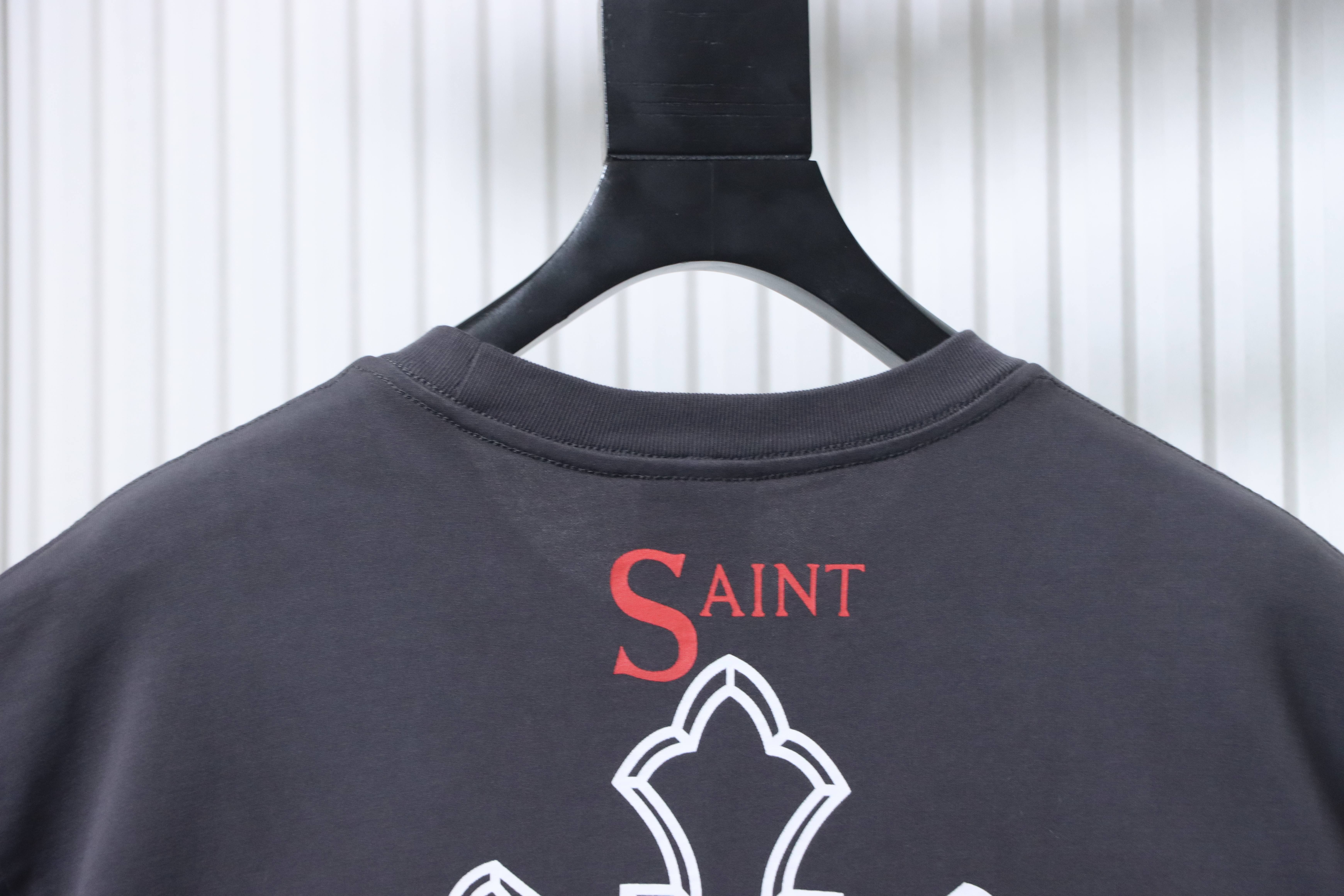 Saint Michael 2pac Face Print T-shirt YL#170 Black