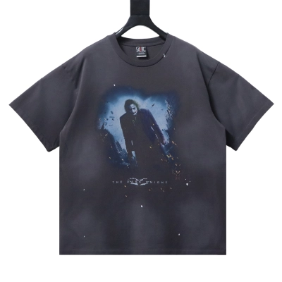 Saint Michael Bat Joker Print T-Shirt YL #170 Black 01