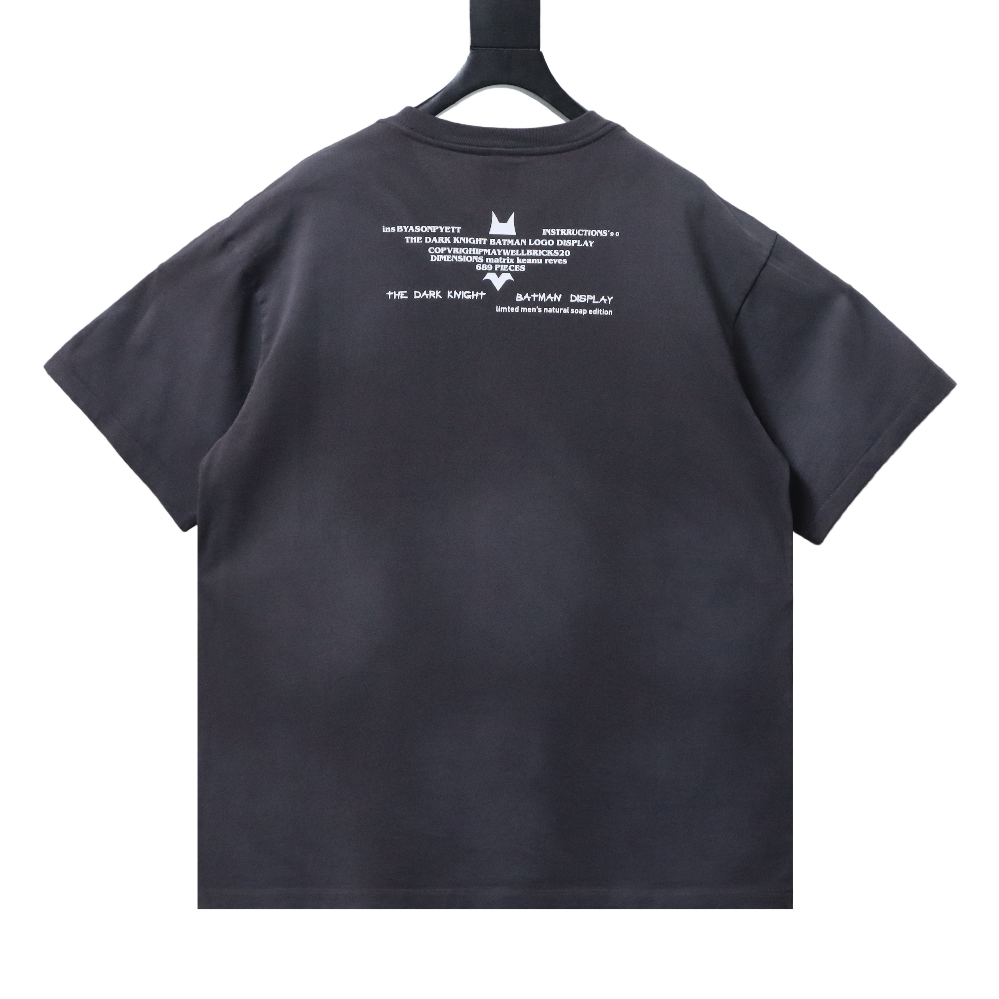 Saint Michael Bat Joker Print T-Shirt YL #170 Black