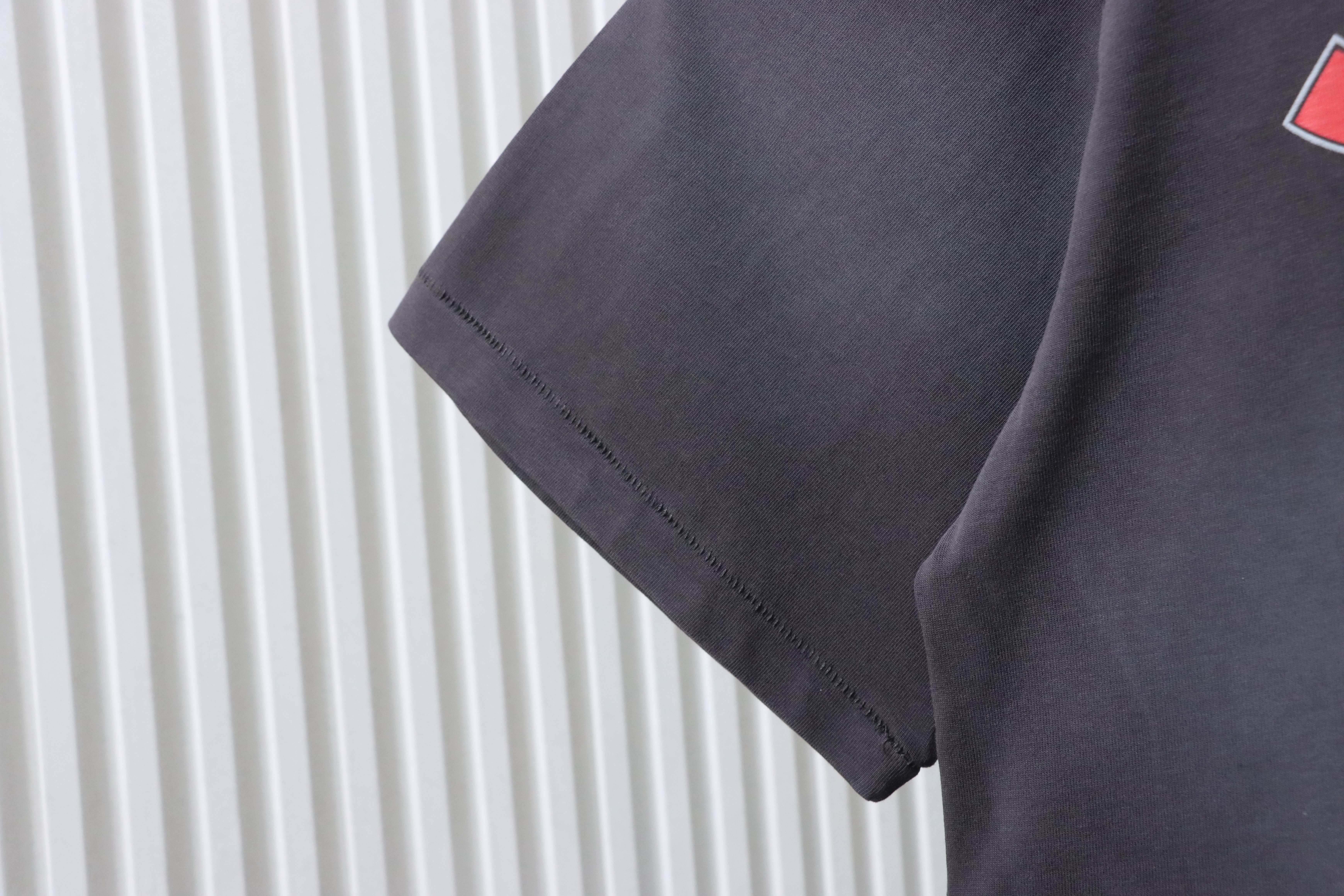 Saint Michael Cartoon Print T-Shirt YL#170 Black