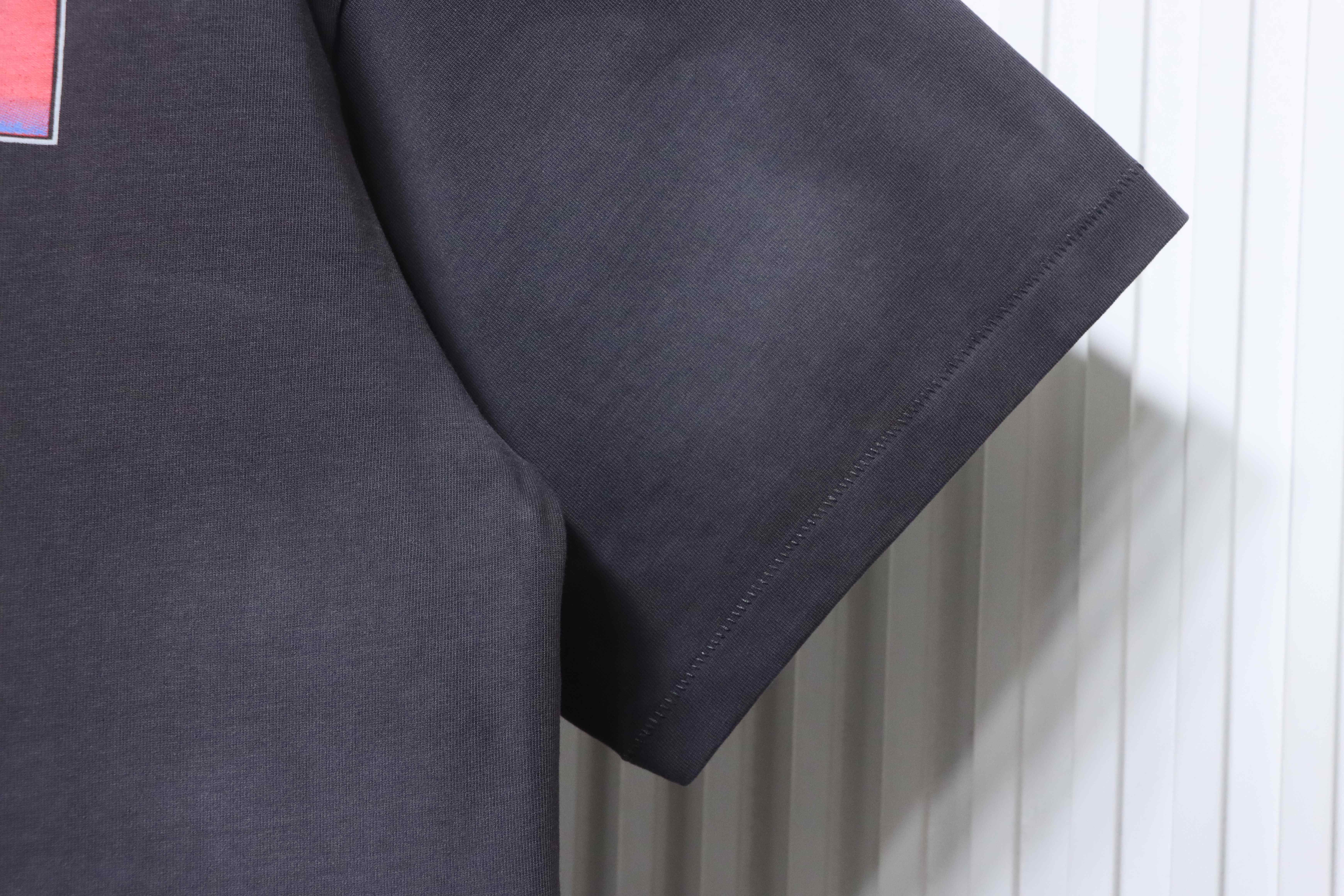 Saint Michael Cartoon Print T-Shirt YL#170 Black