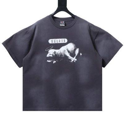 Saint Michael Casual Crew Neck T-Shirt YL#170 Black 01