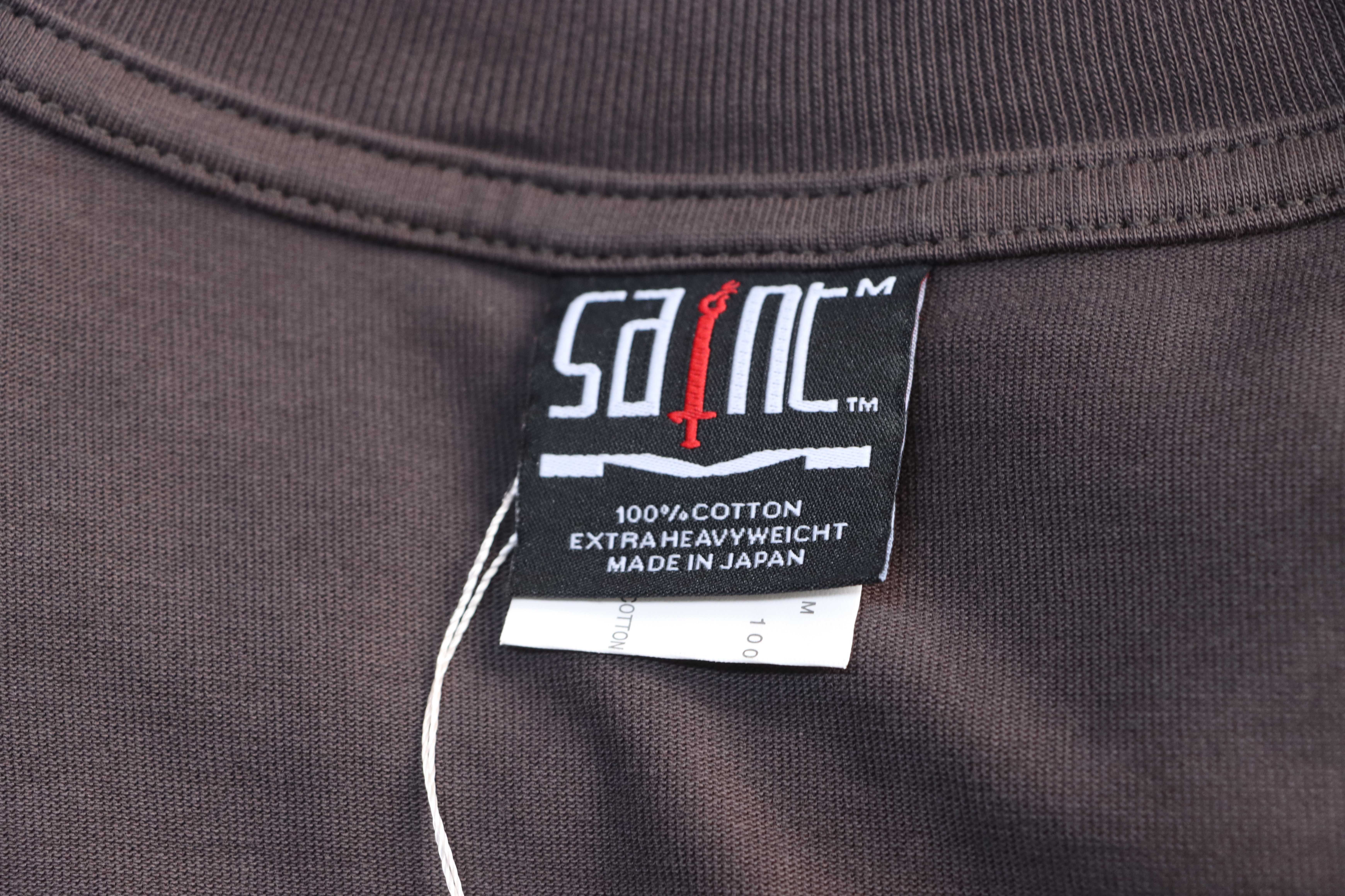 Saint Michael Colorful Letter Print T-Shirt YL#170 Black