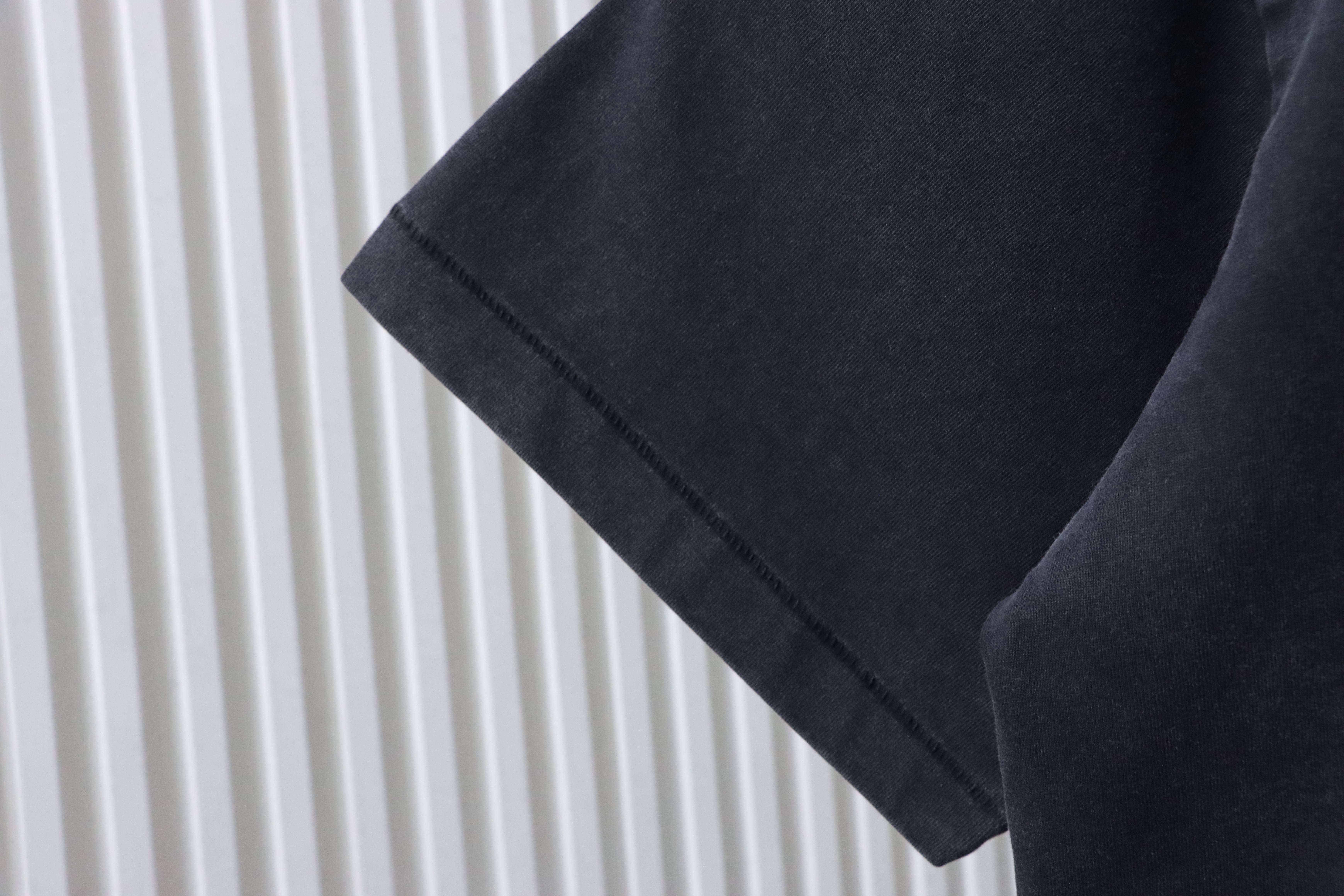 Saint Michael fingerprint print T-shirt YL Black