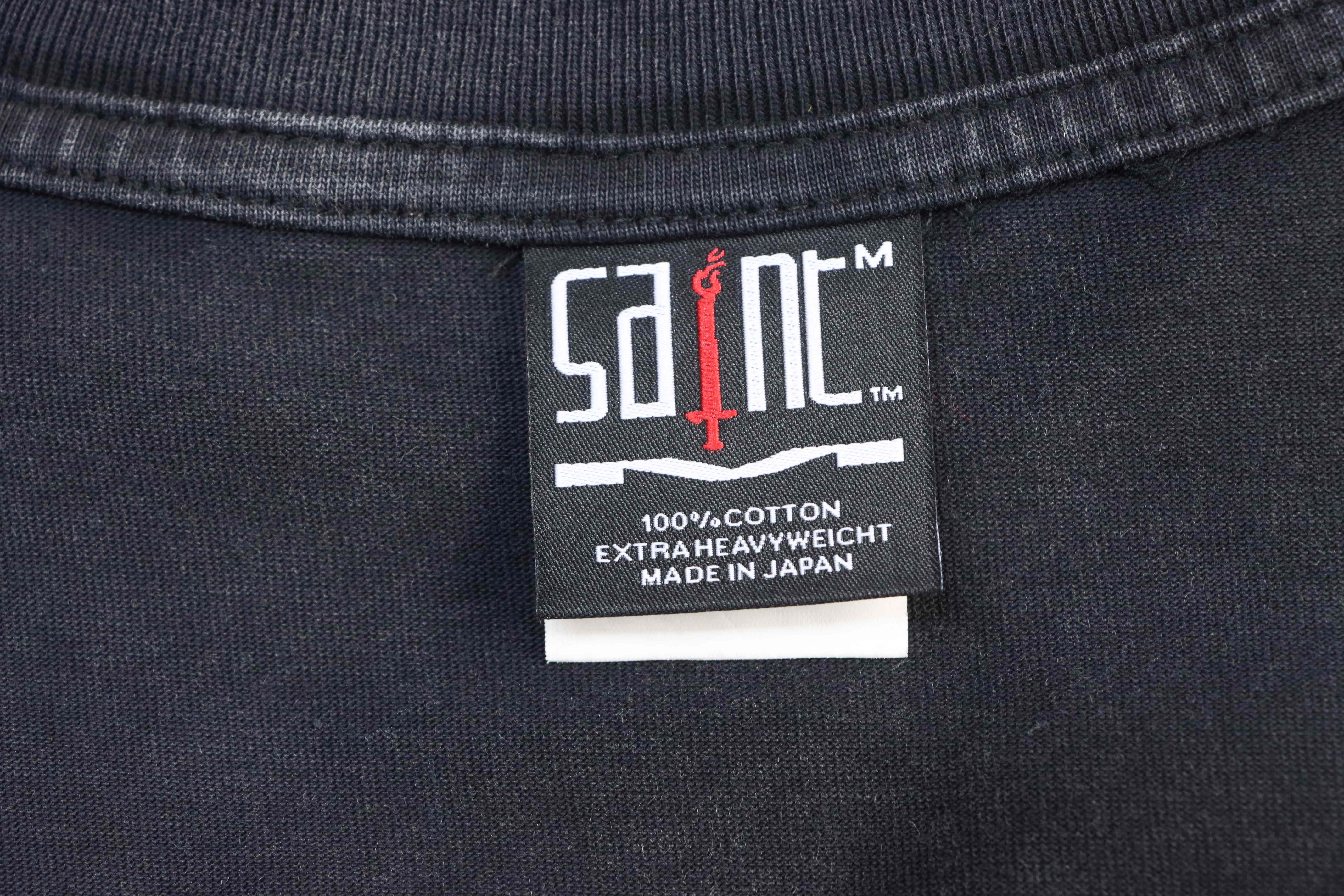 Saint Michael fingerprint print T-shirt YL Black