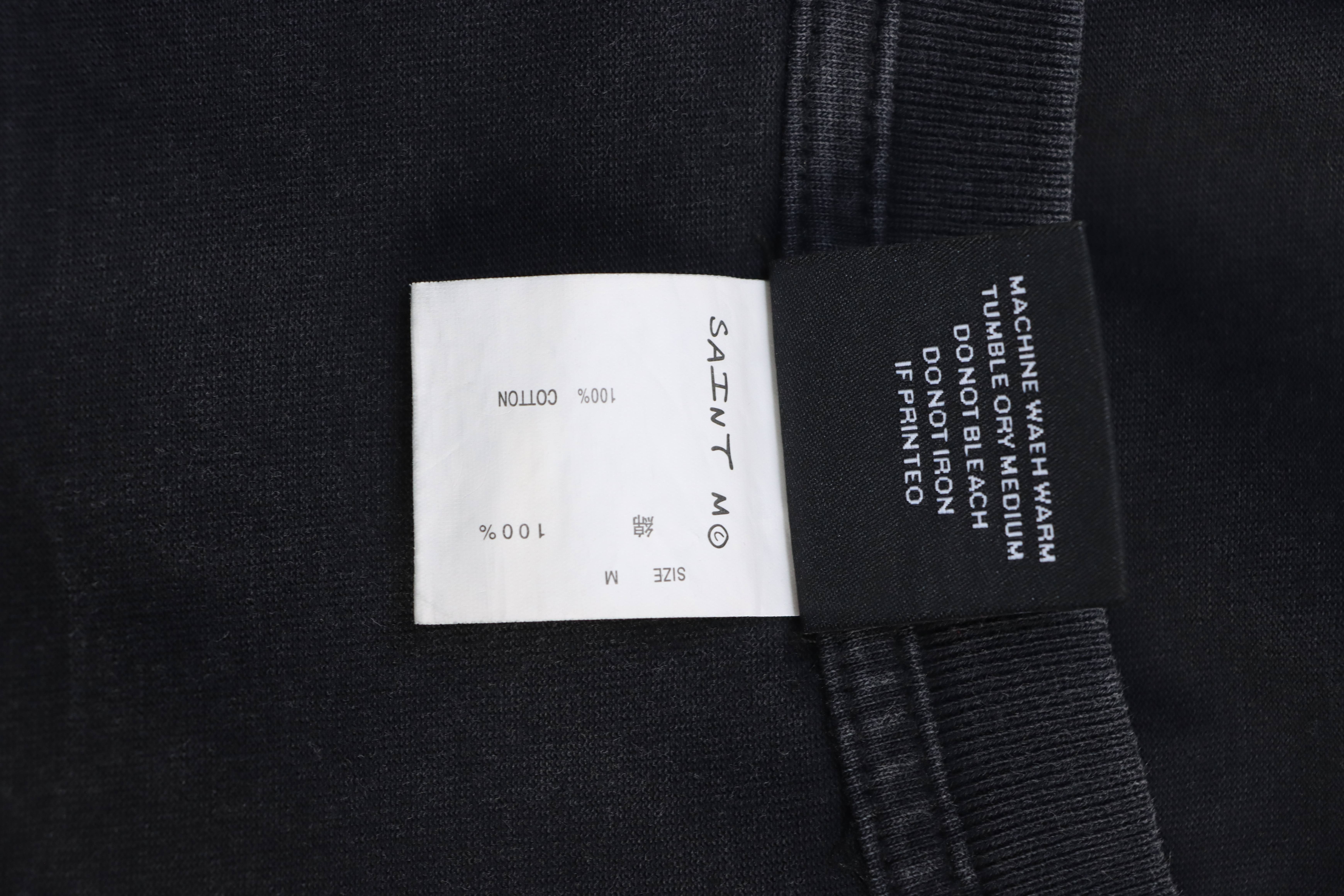 Saint Michael fingerprint print T-shirt YL Black