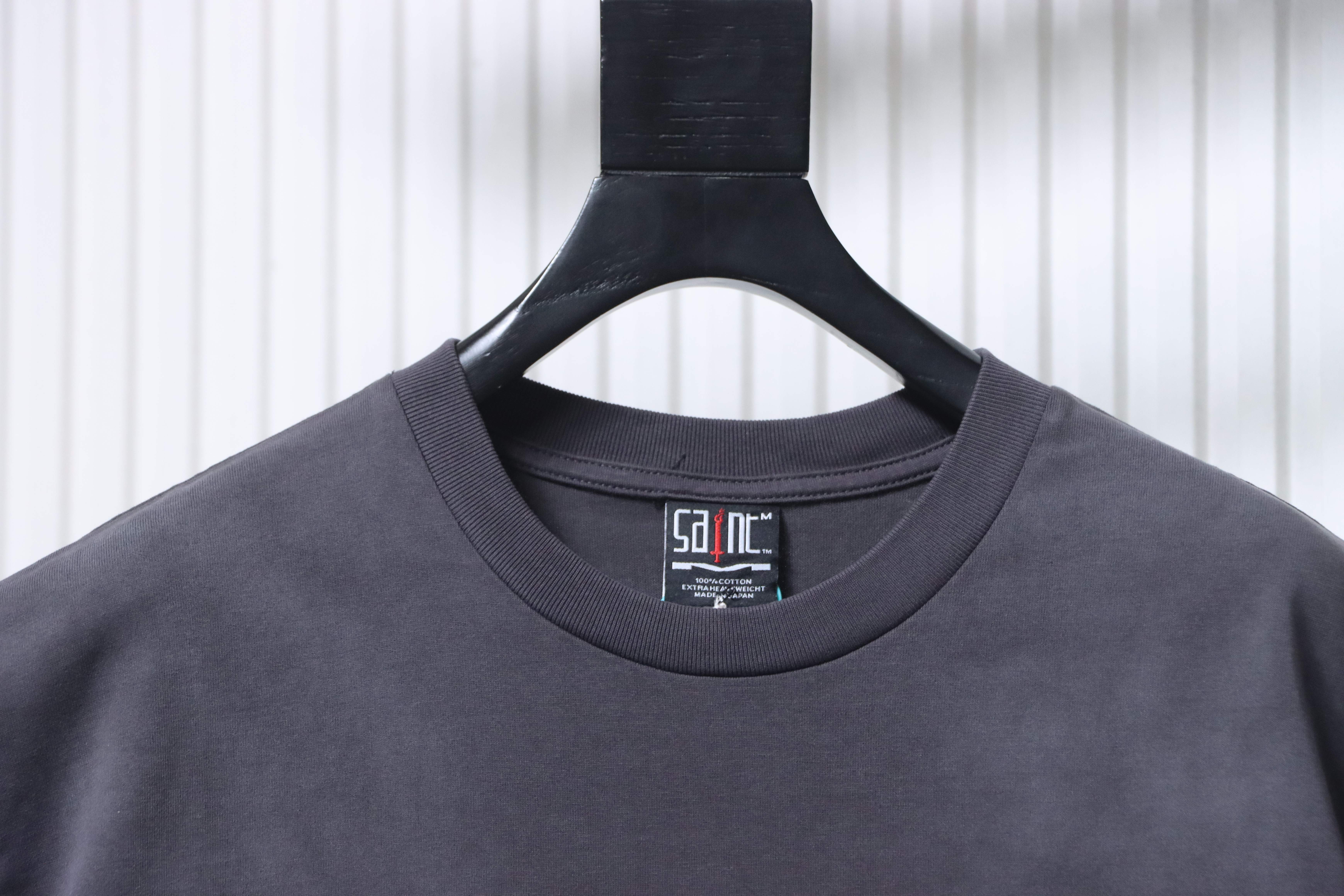 Saint Michael graphic print T-shirt YL#170 Black