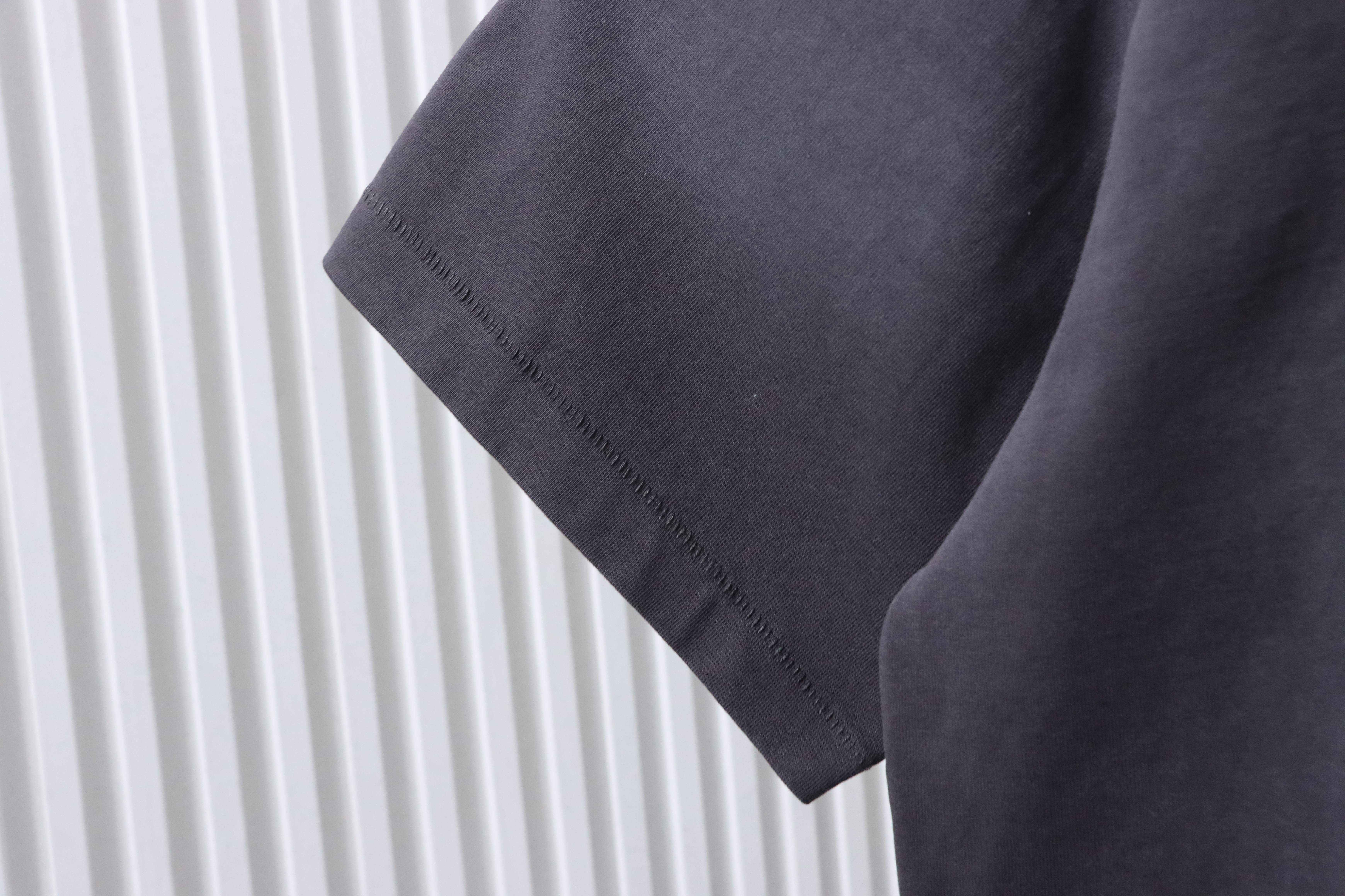 Saint Michael graphic print T-shirt YL#170 Black