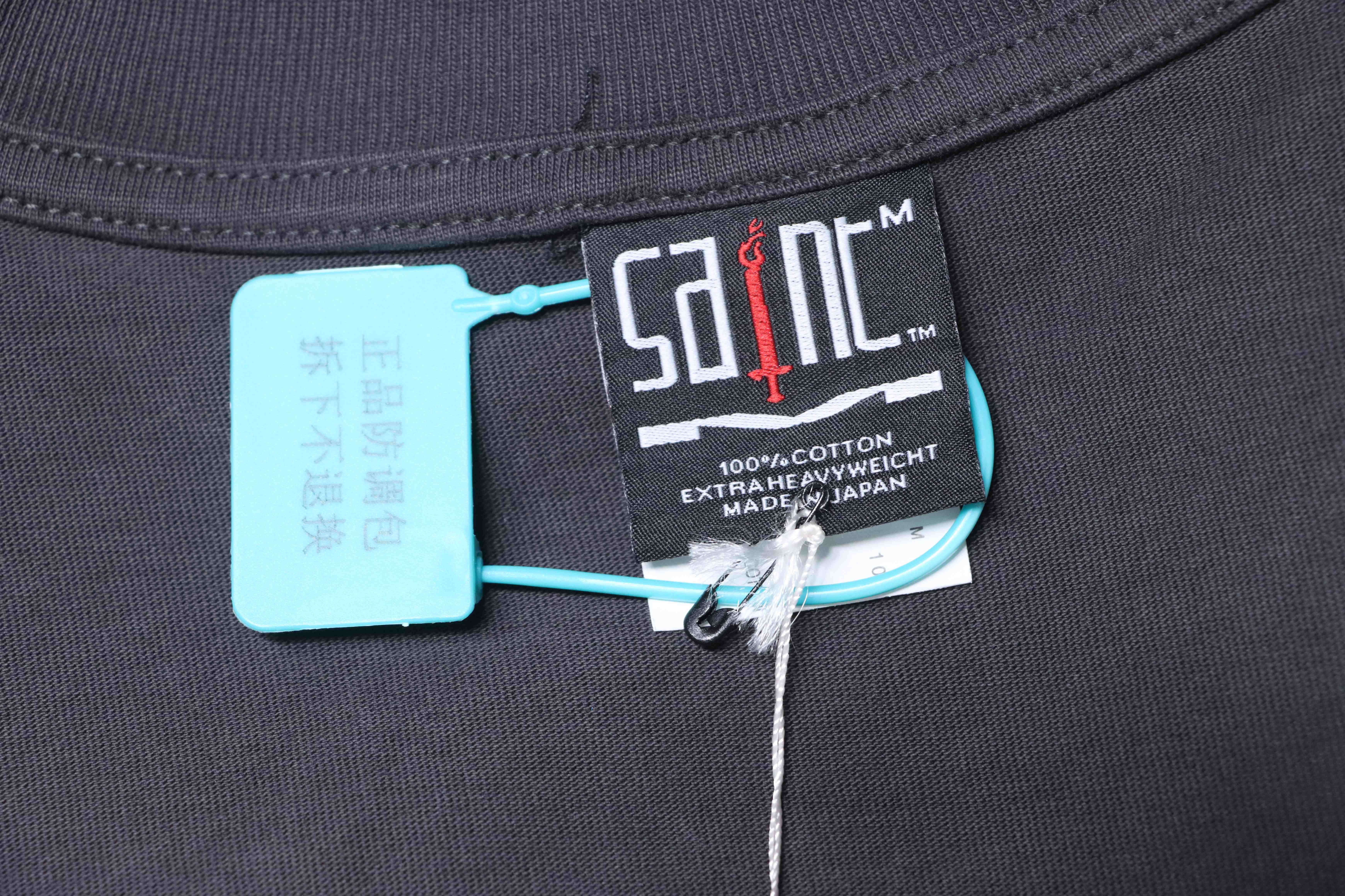 Saint Michael graphic print T-shirt YL#170 Black