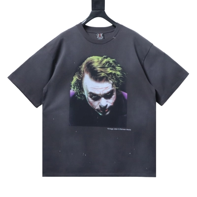 Saint Michael Joker Print T-Shirt YL #170 Black 01