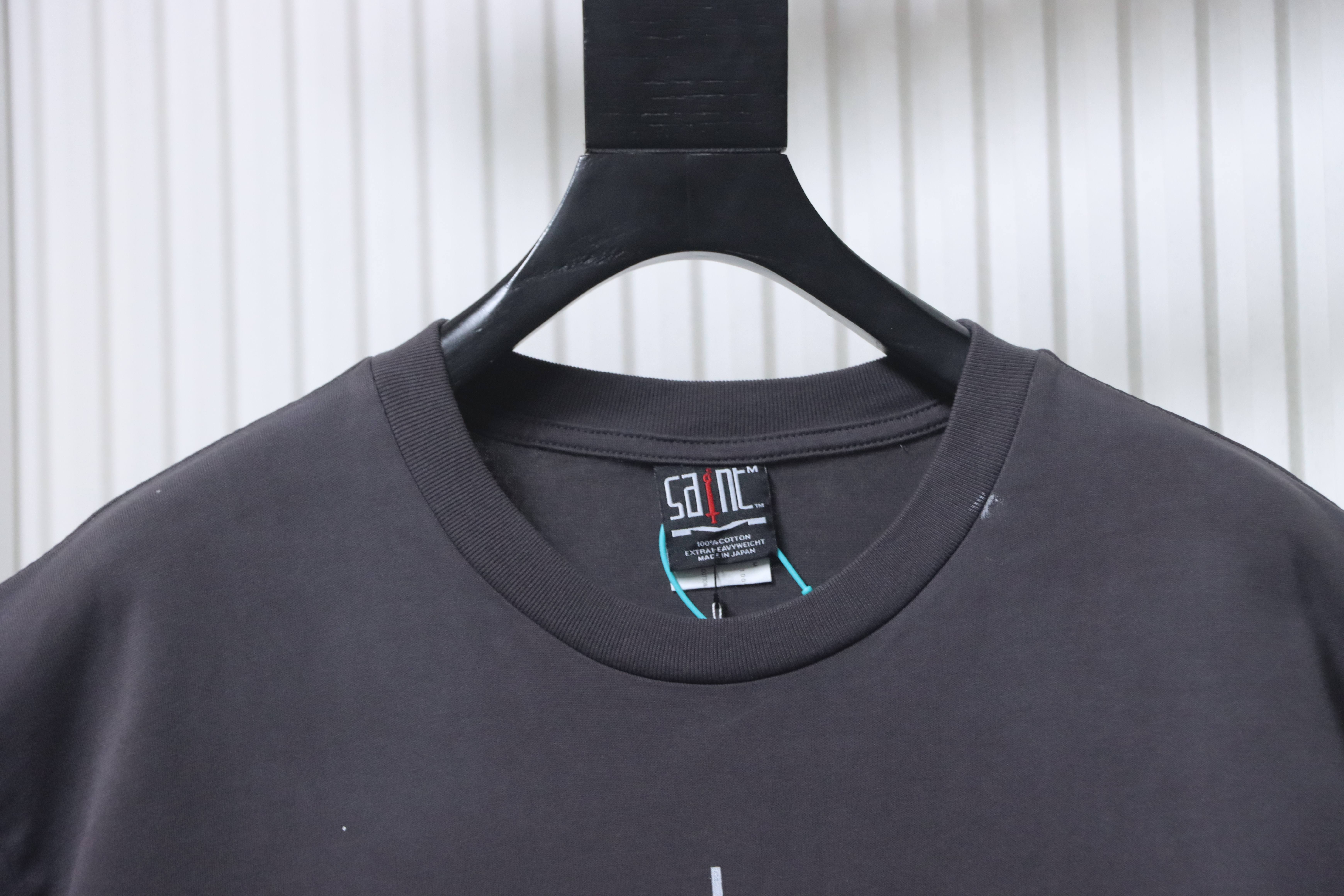 Saint Michael Neighborhood Collaboration Flame Print T-Shirt YL#170 Black