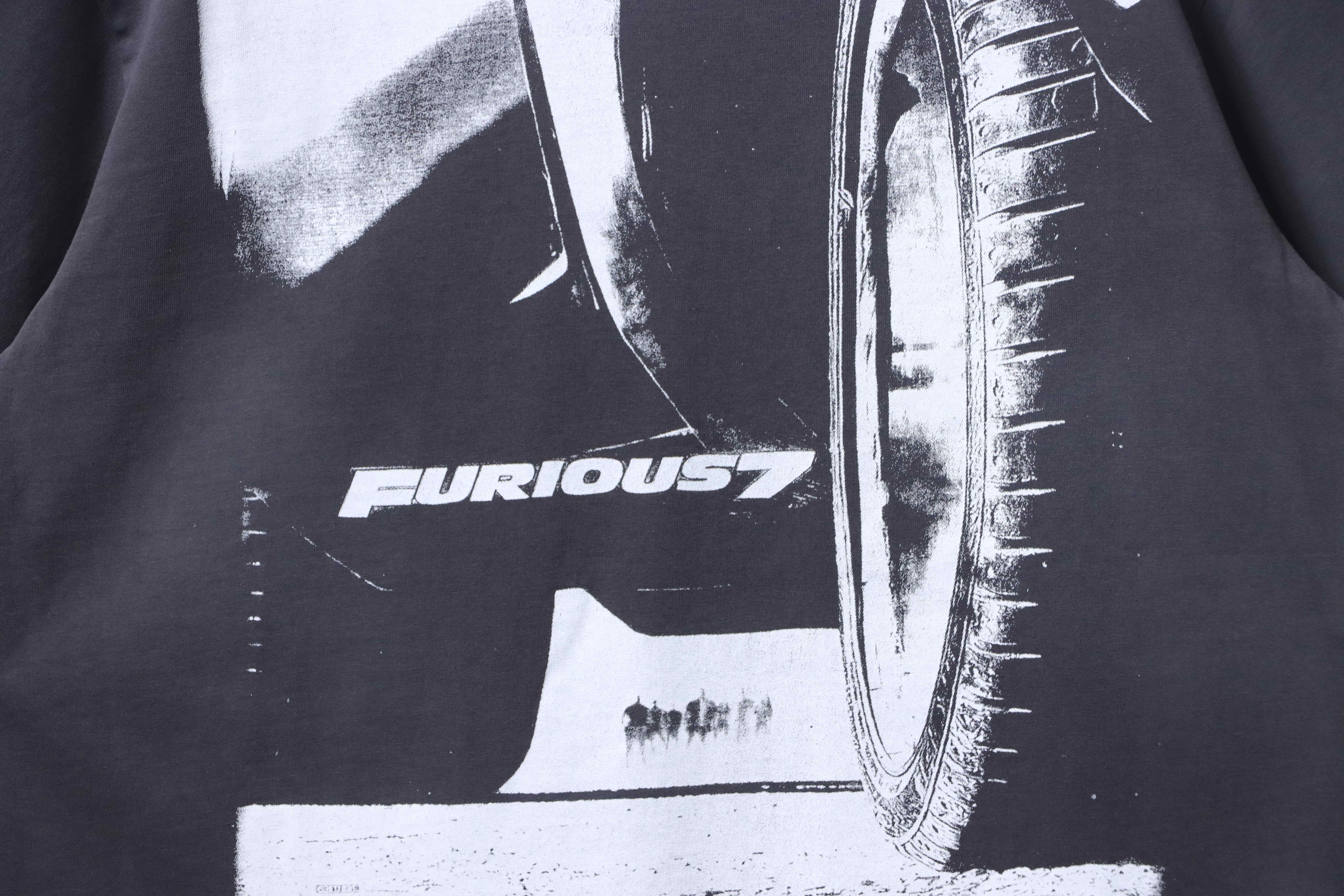 Saint Michael Speed ​​& Furious collaboration tire print T-shirt YL#170 Black