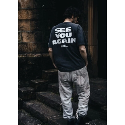 Saint Michael Speed ​​& Furious collaboration tire print T-shirt YL#170 Black 02