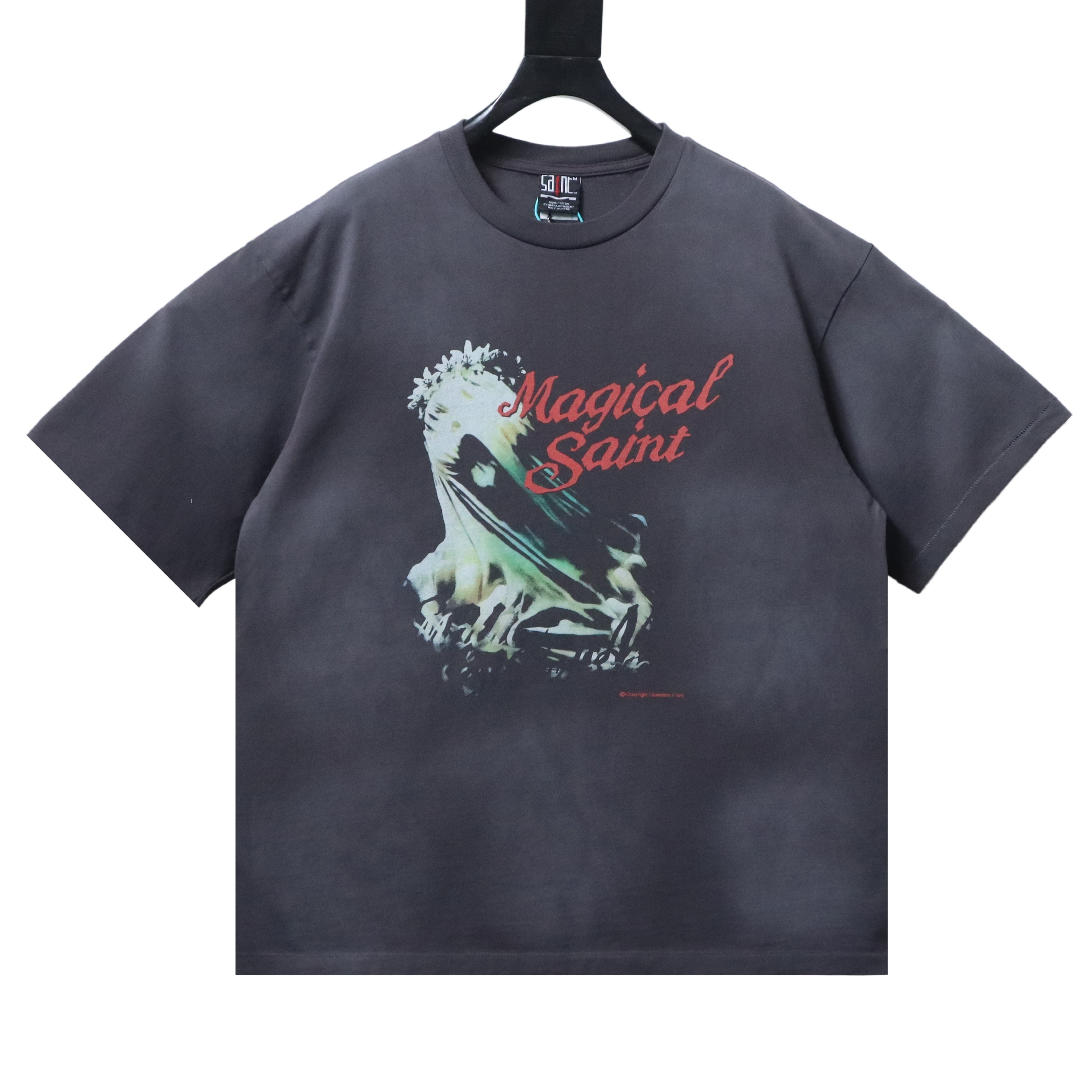 Saint Michael Thorns Crown Jesus Christ Print T-shirt YL#170 Black