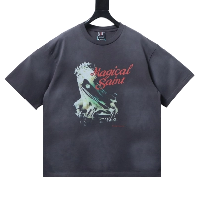 Saint Michael Thorns Crown Jesus Christ Print T-shirt YL#170 Black 01