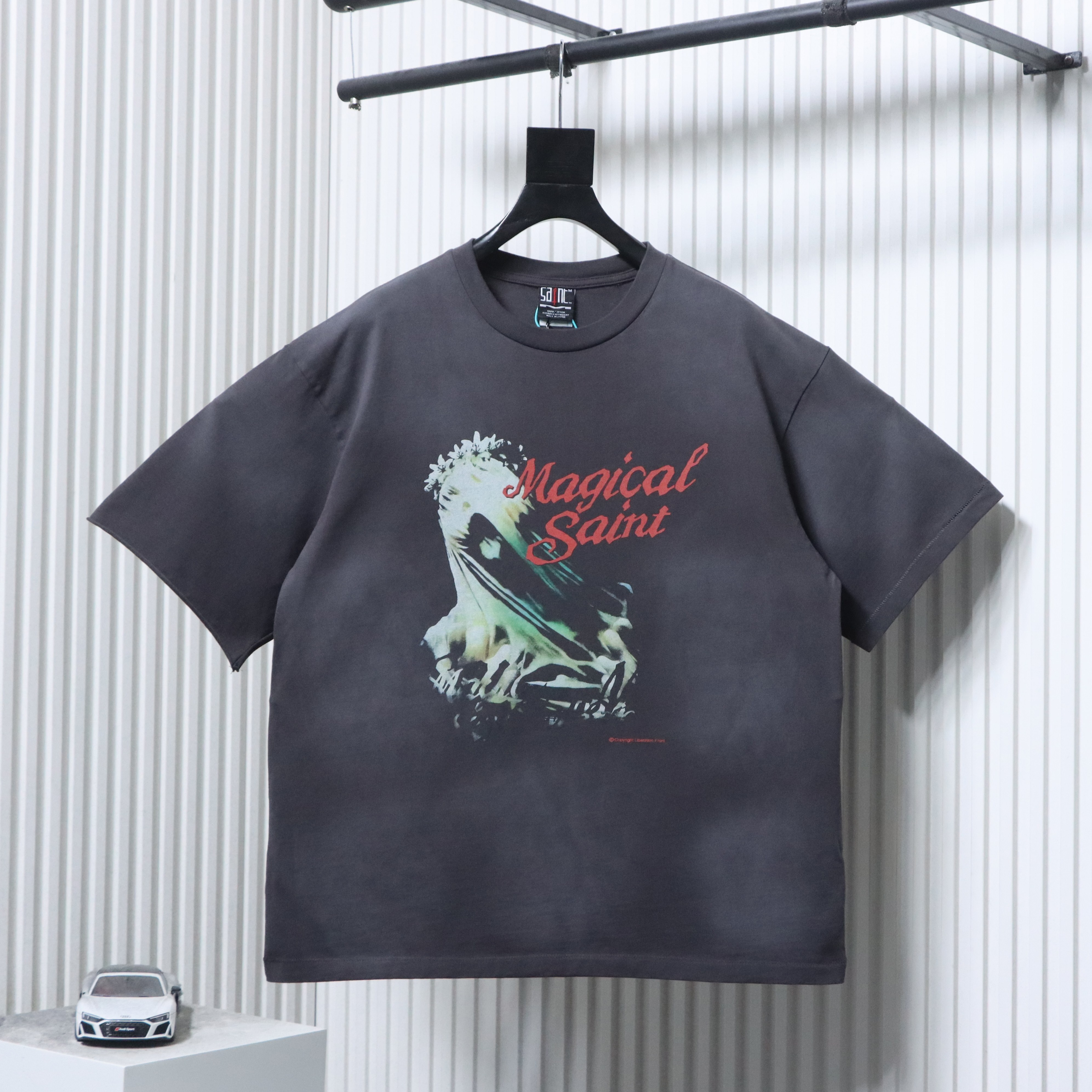 Saint Michael Thorns Crown Jesus Christ Print T-shirt YL#170 Black