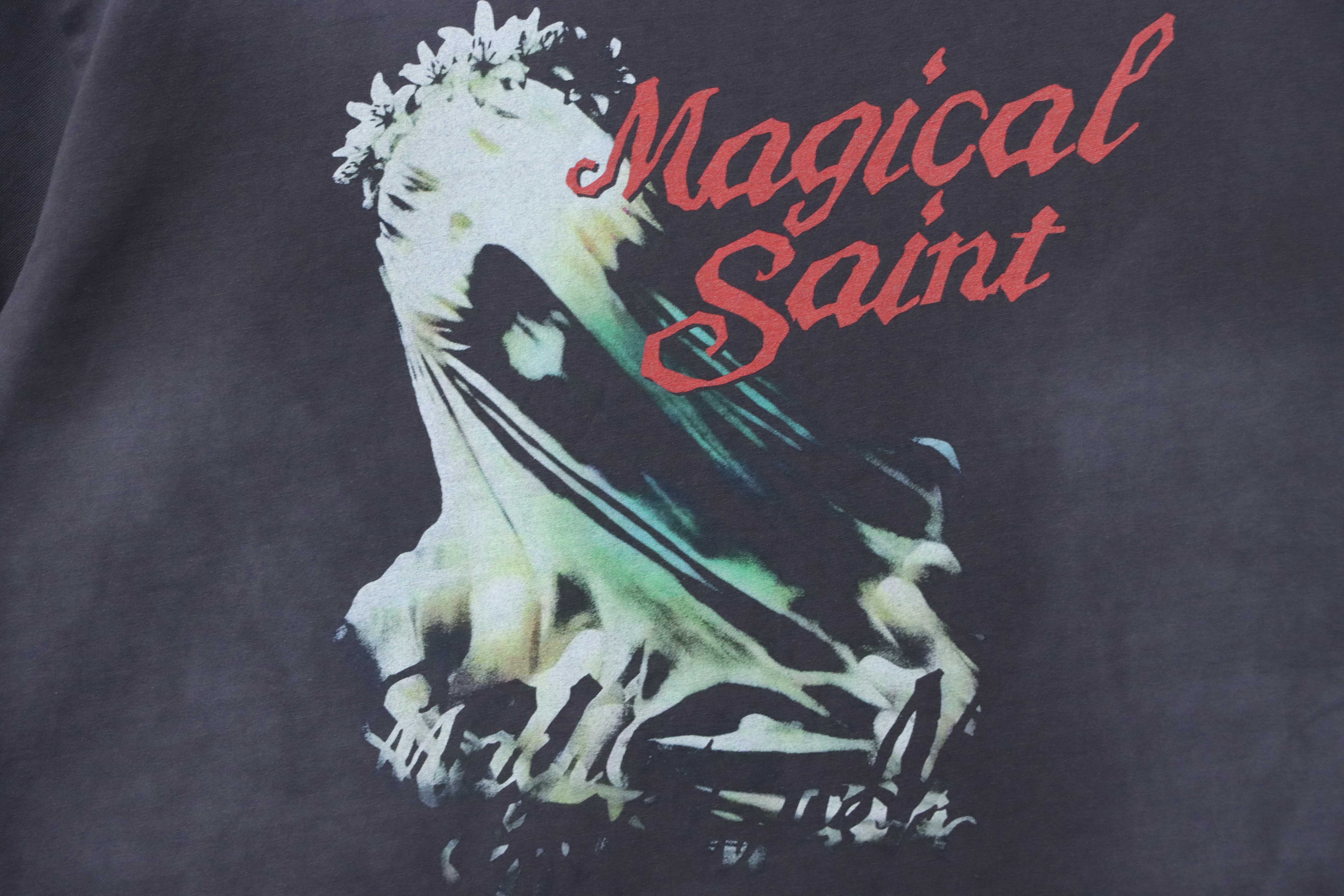 Saint Michael Thorns Crown Jesus Christ Print T-shirt YL#170 Black