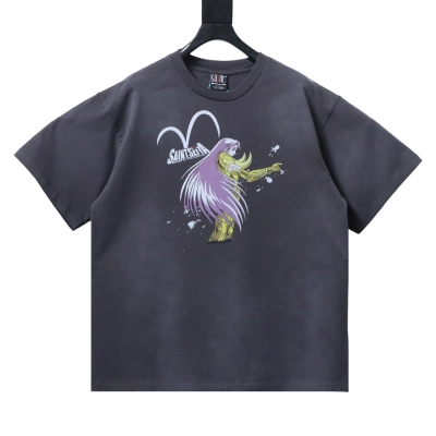 Saint Michael x Saint Seiya Aries Collaboration Printed T-Shirt YL#170 Black 01