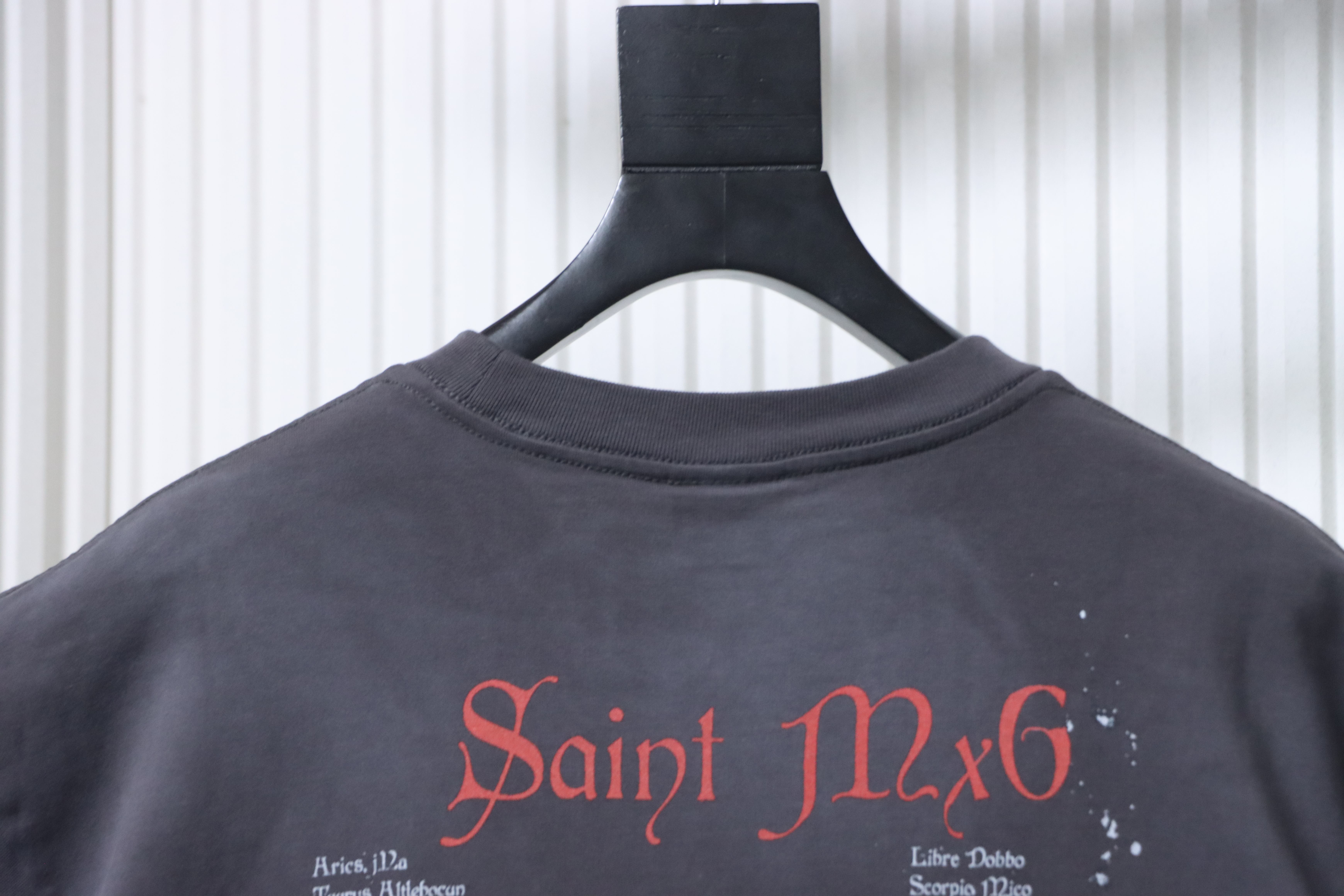 Saint Michael x Saint Seiya Aries Collaboration Printed T-Shirt YL#170 Black