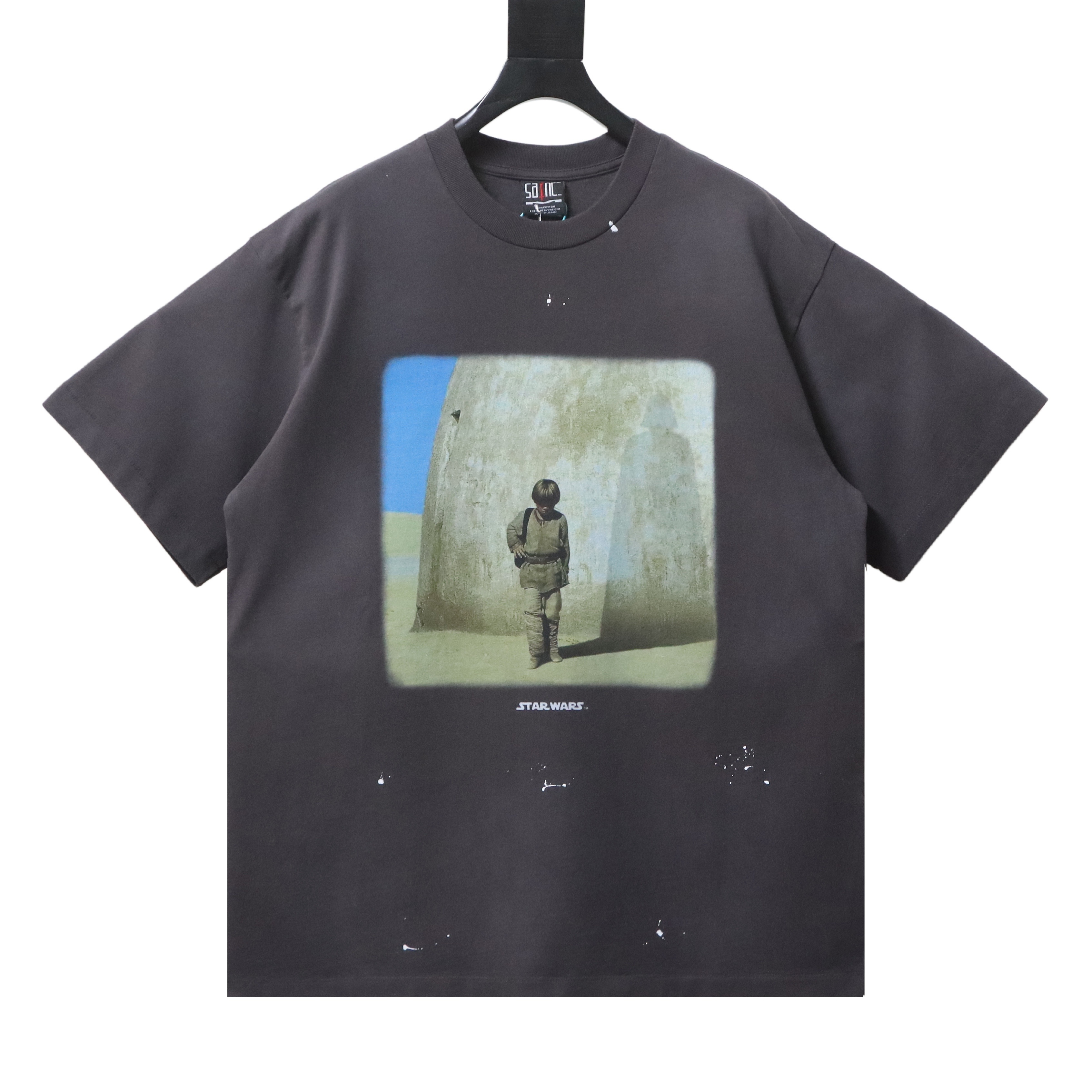 Saint Michael Star Wars Splash T-Shirt YL #180 Black