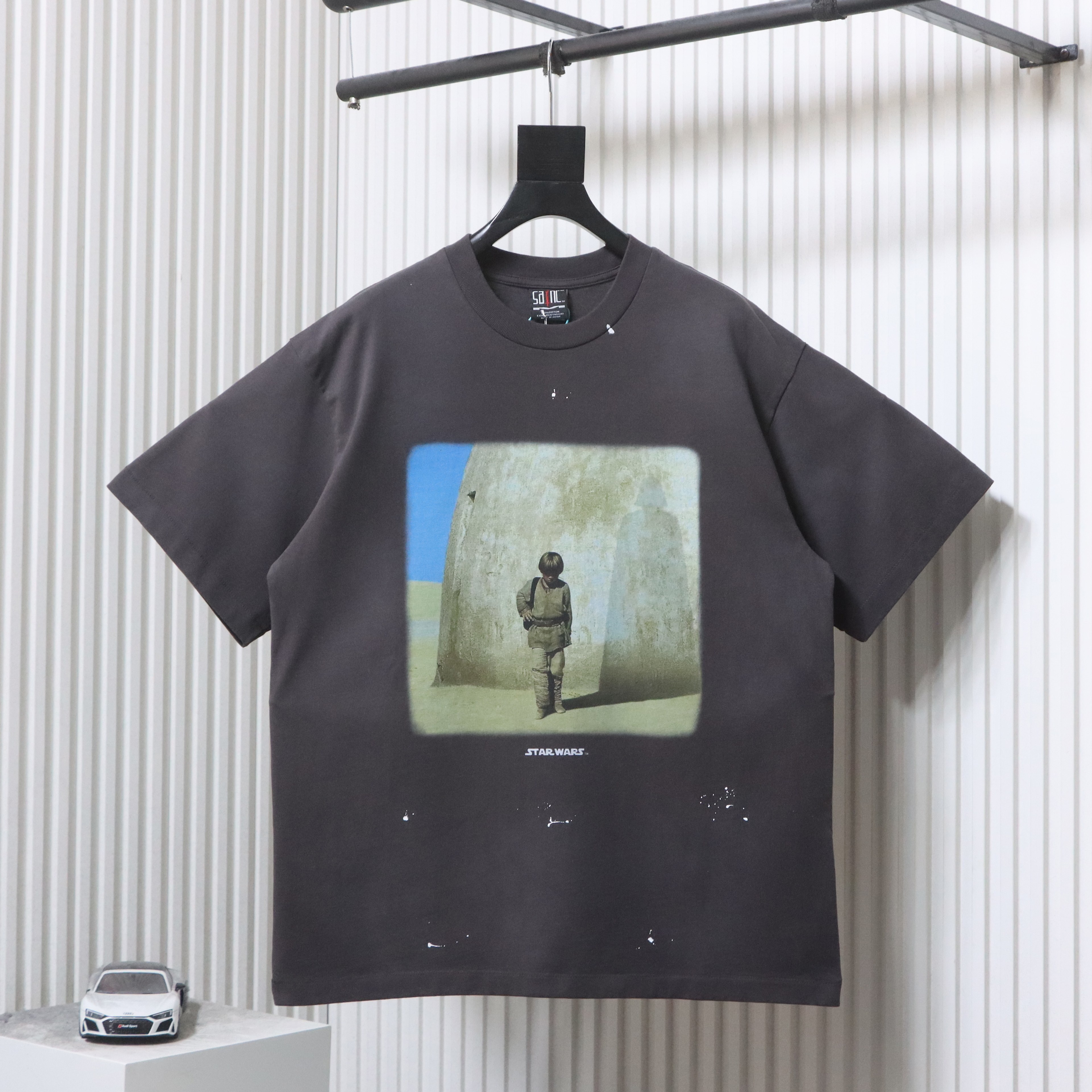 Saint Michael Star Wars Splash T-Shirt YL #180 Black