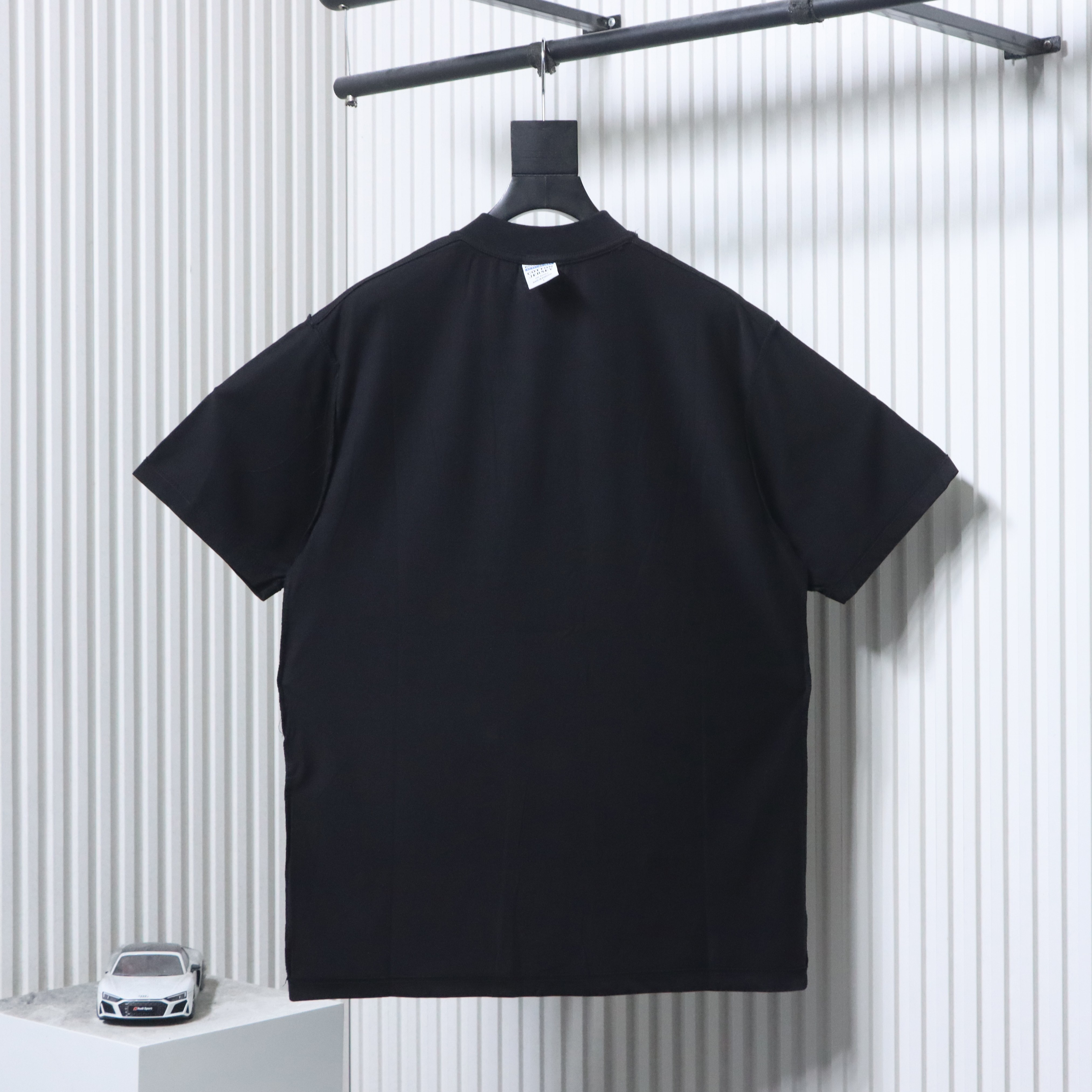 Balenciaga 24ss Chest ebay Embroidered T-Shirt YL#140 Black