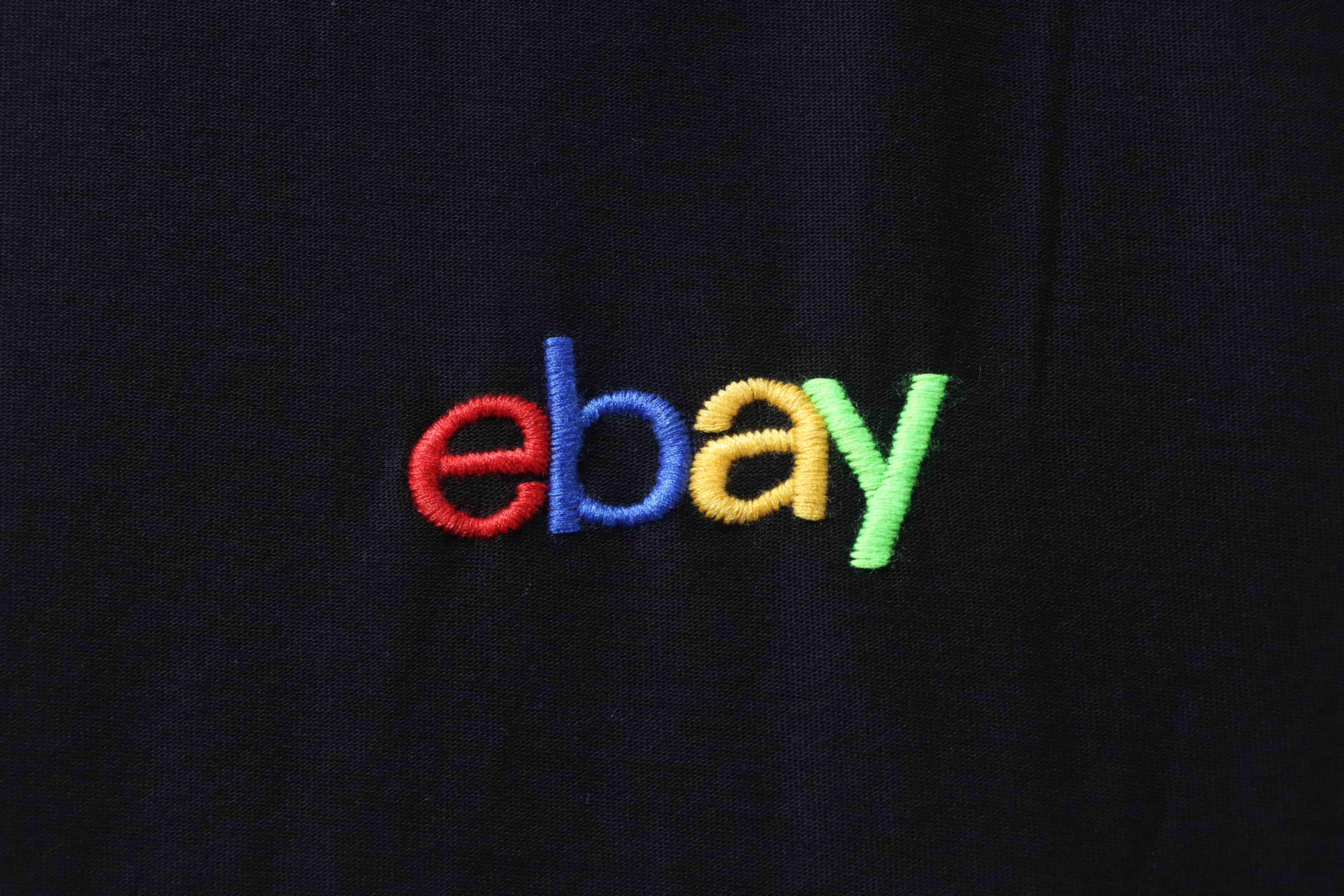 Balenciaga 24ss Chest ebay Embroidered T-Shirt YL#140 Black