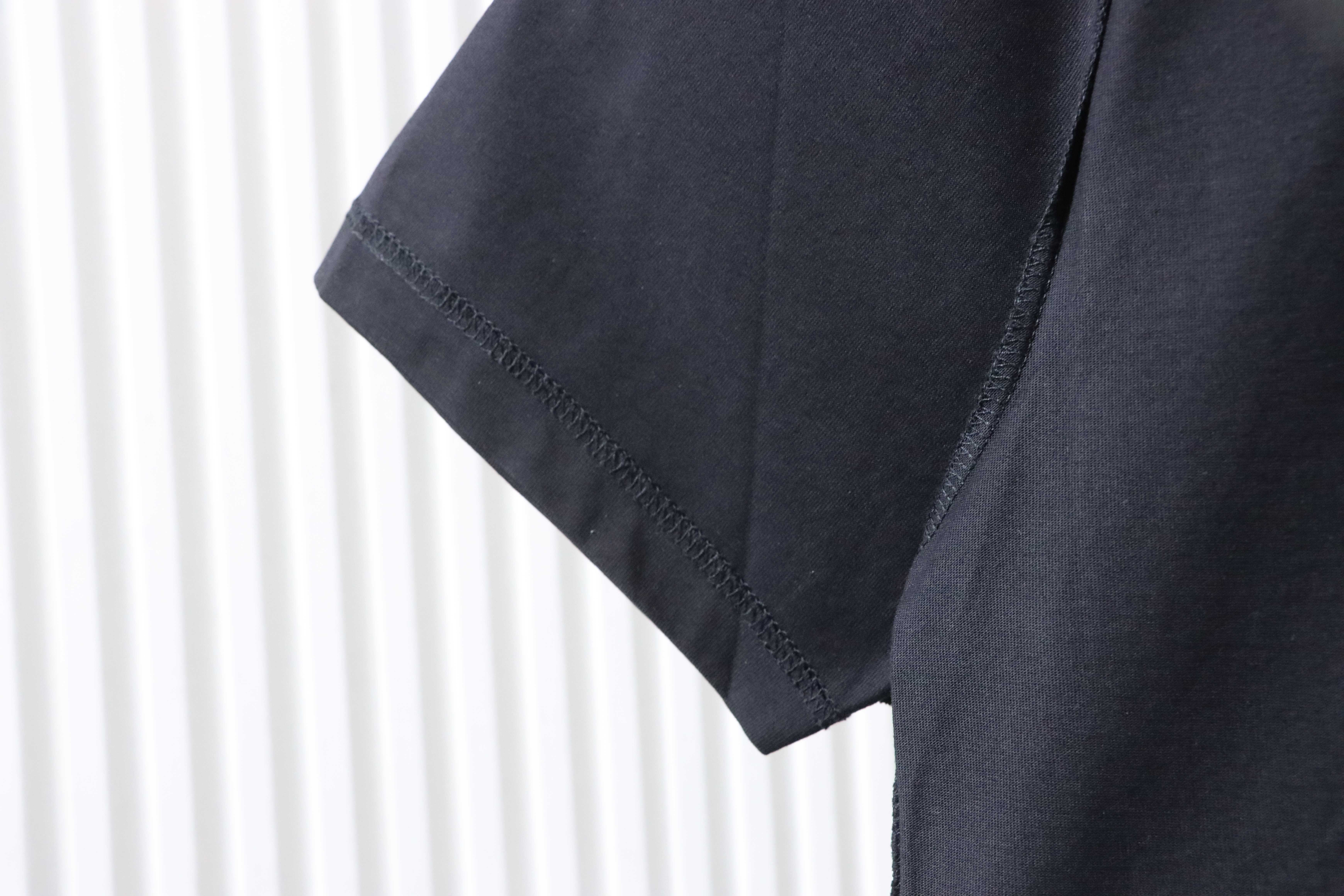 Balenciaga 24ss Chest ebay Embroidered T-Shirt YL#140 Black