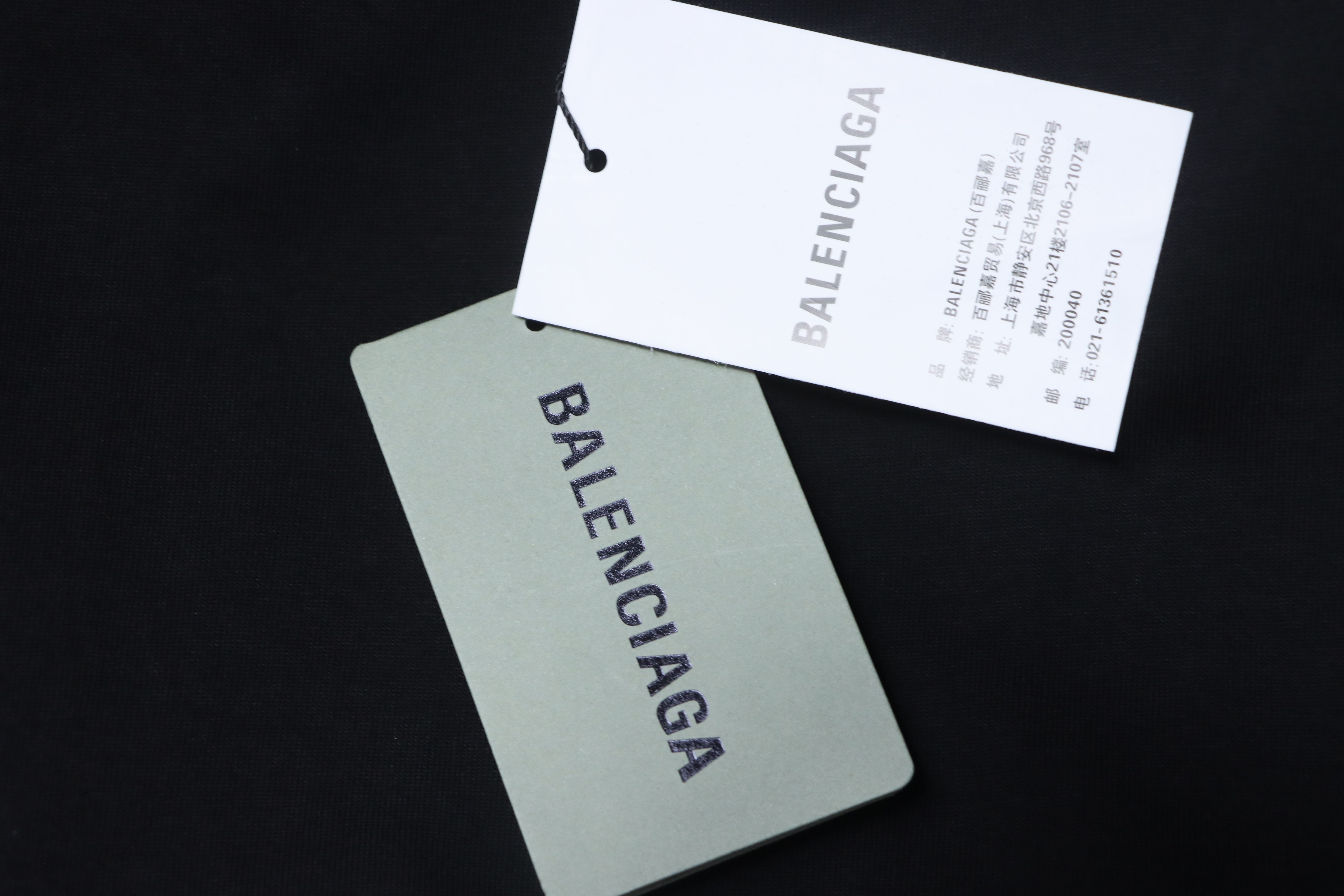 Balenciaga 24ss Chest ebay Embroidered T-Shirt YL#140 Black