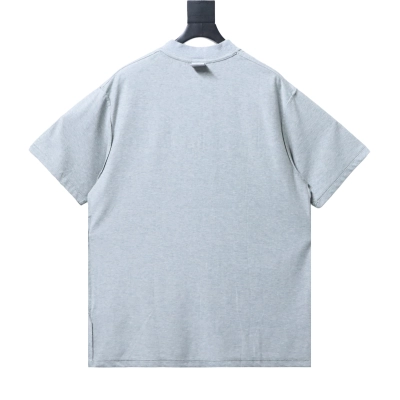 Balenciaga 24ss Chest ebay Embroidered T-Shirt YL#140 Grey 02