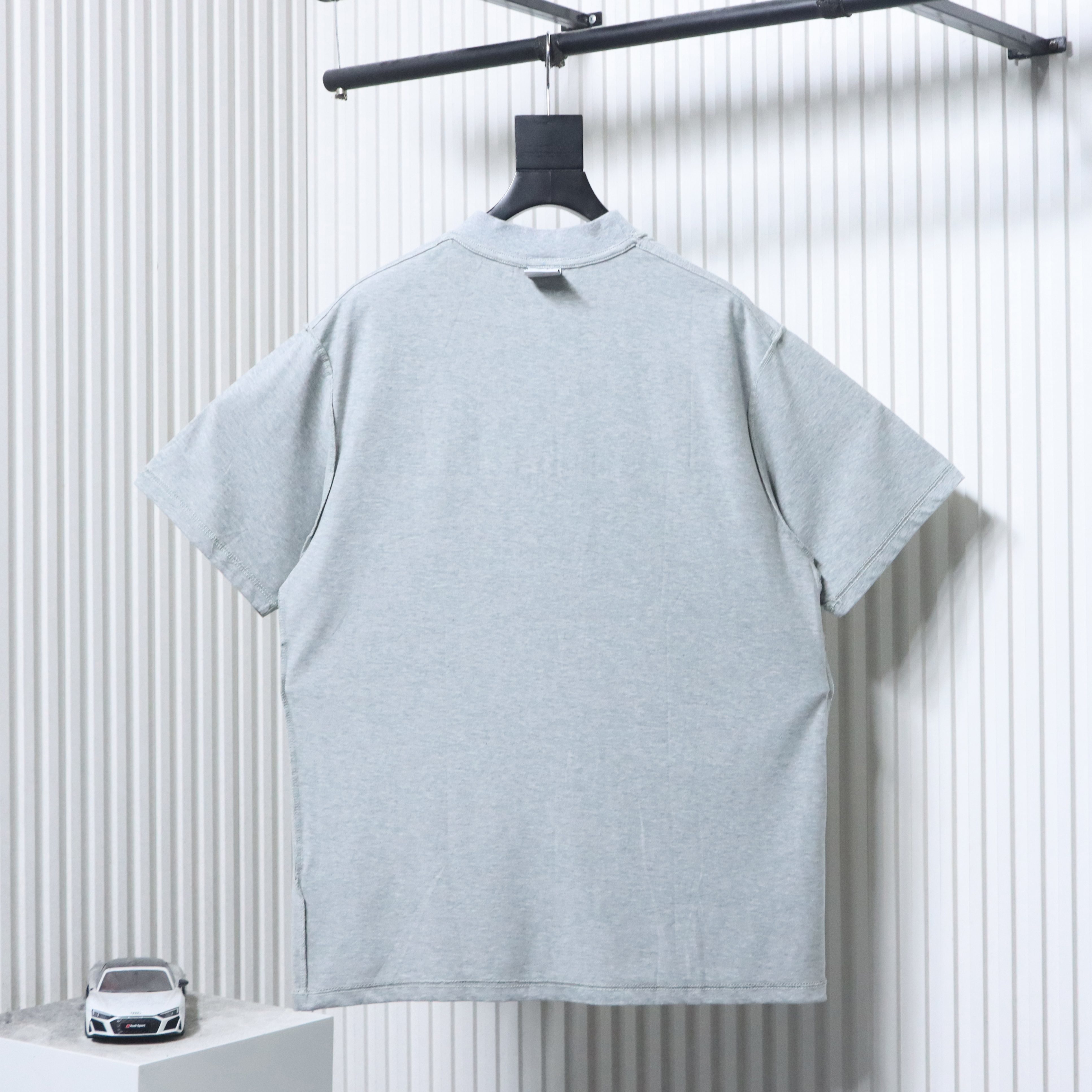 Balenciaga 24ss Chest ebay Embroidered T-Shirt YL#140 Grey