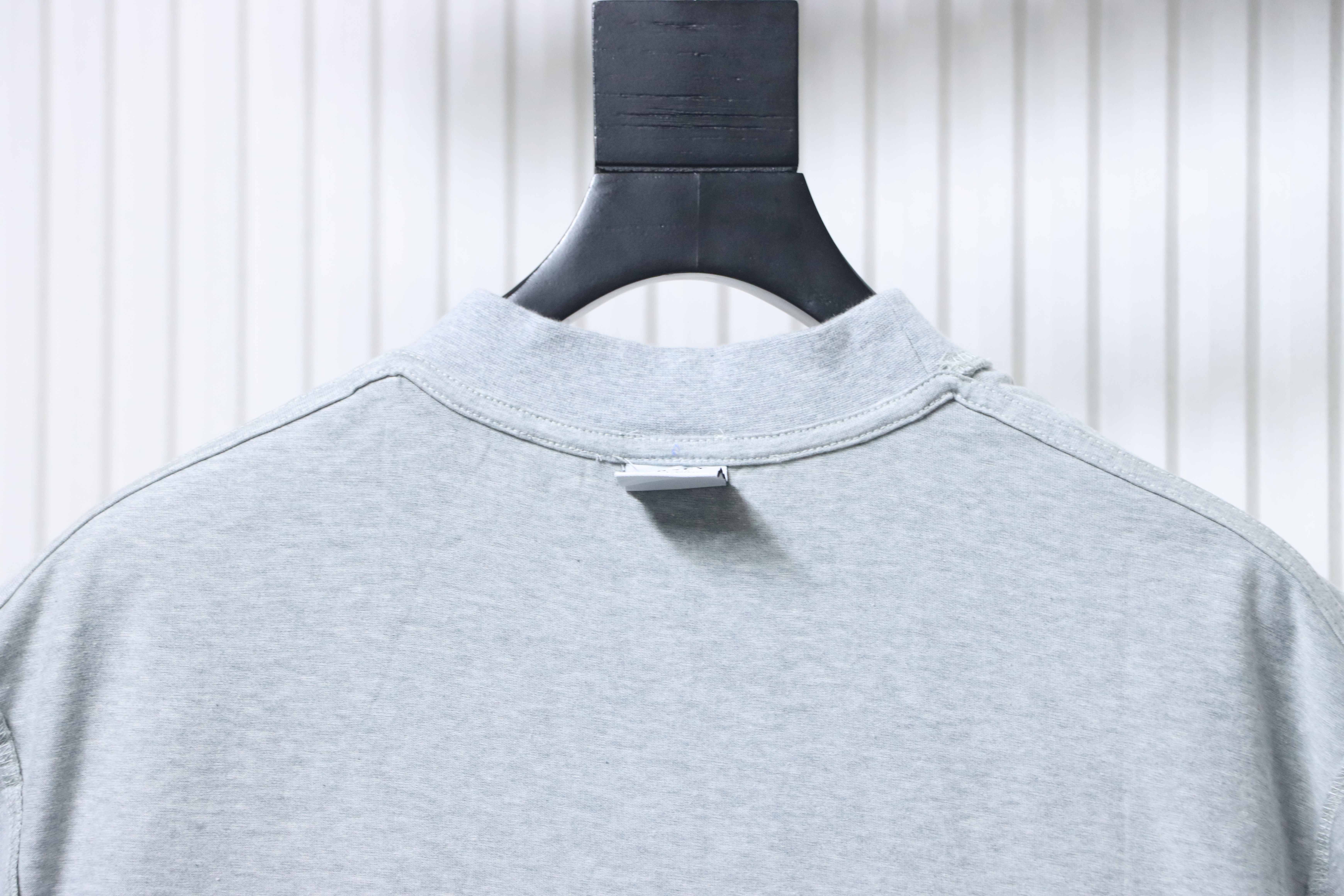 Balenciaga 24ss Chest ebay Embroidered T-Shirt YL#140 Grey