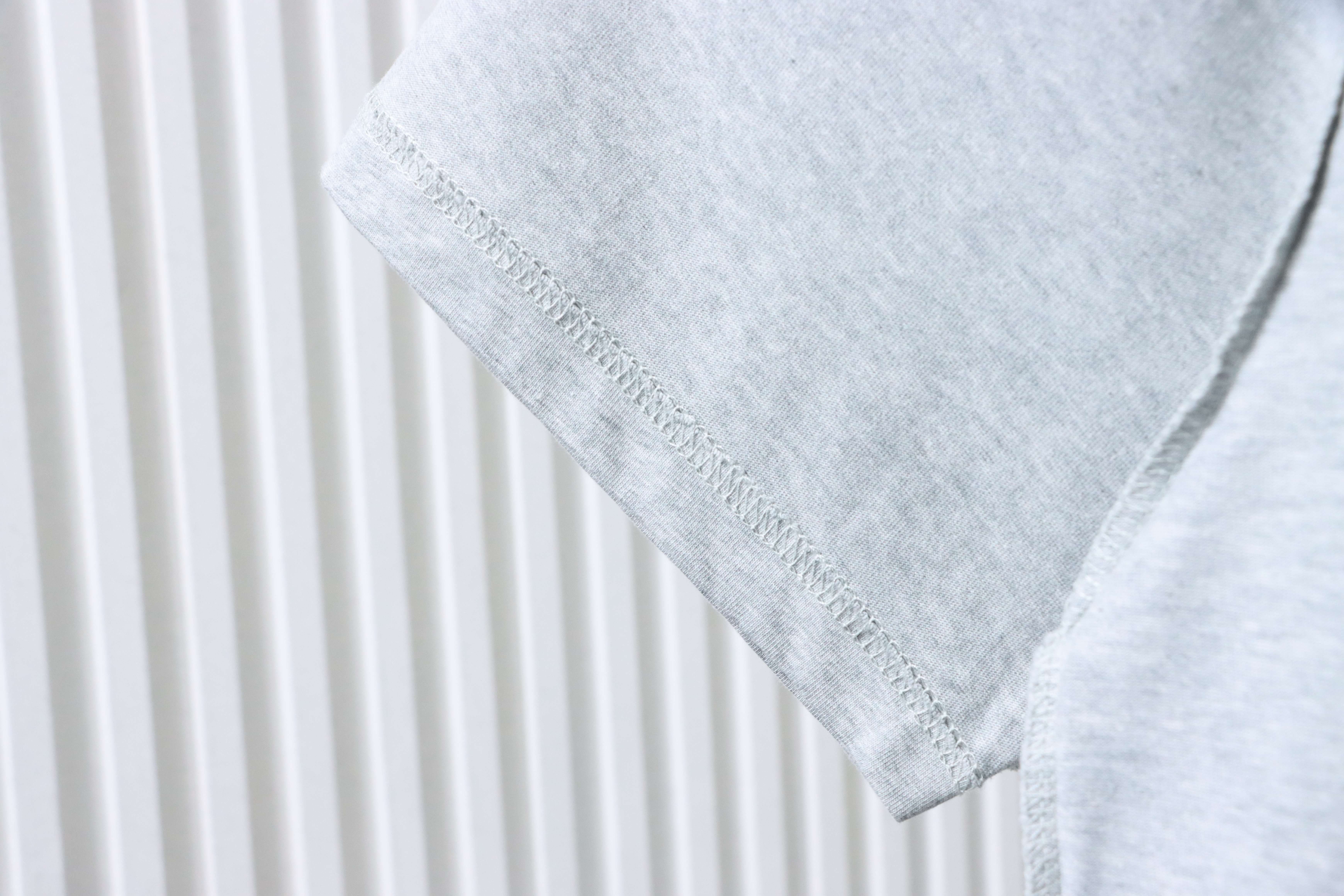 Balenciaga 24ss Chest ebay Embroidered T-Shirt YL#140 Grey