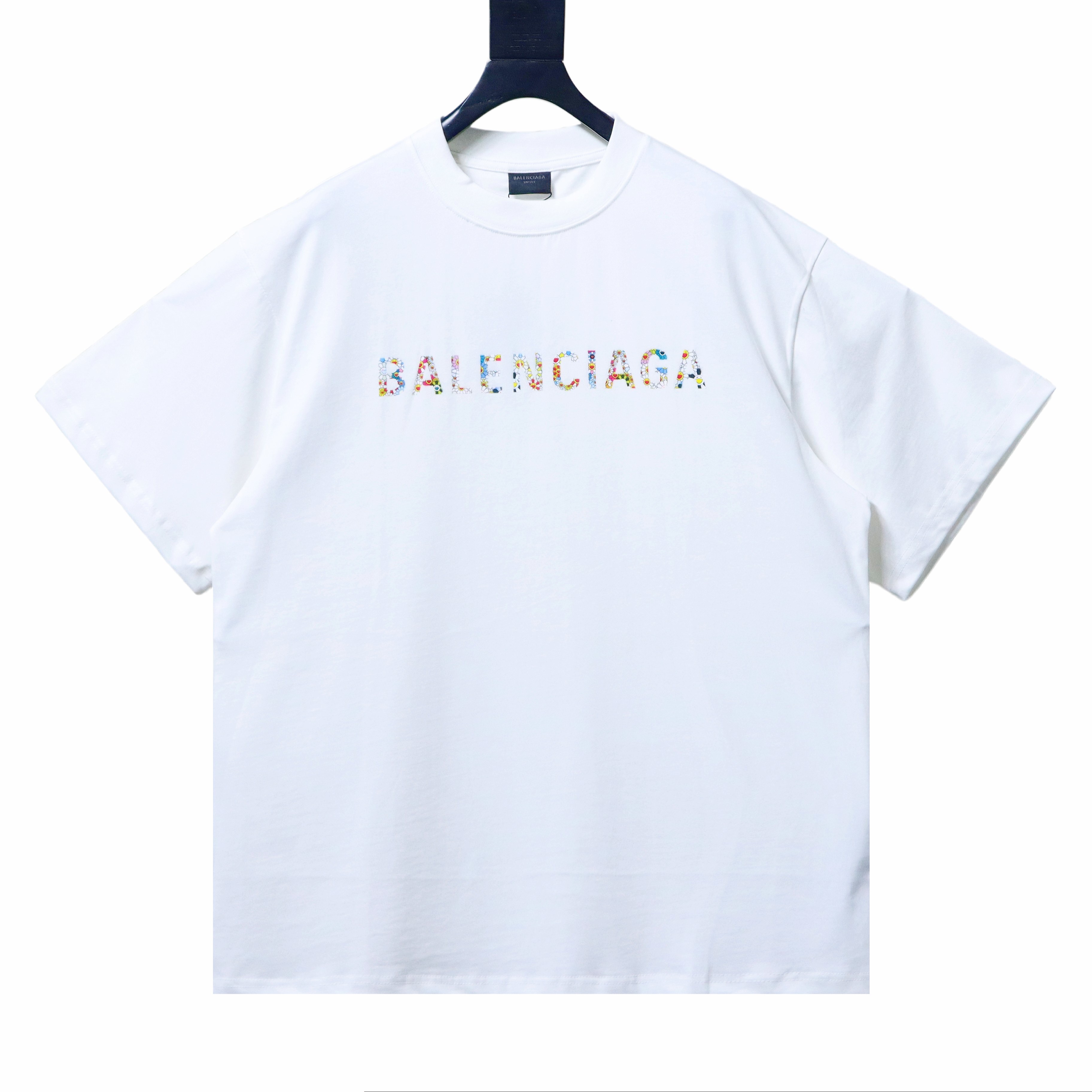 Balenciaga 25ss Sunflower Textured Seam T-Shirt YL#160 White