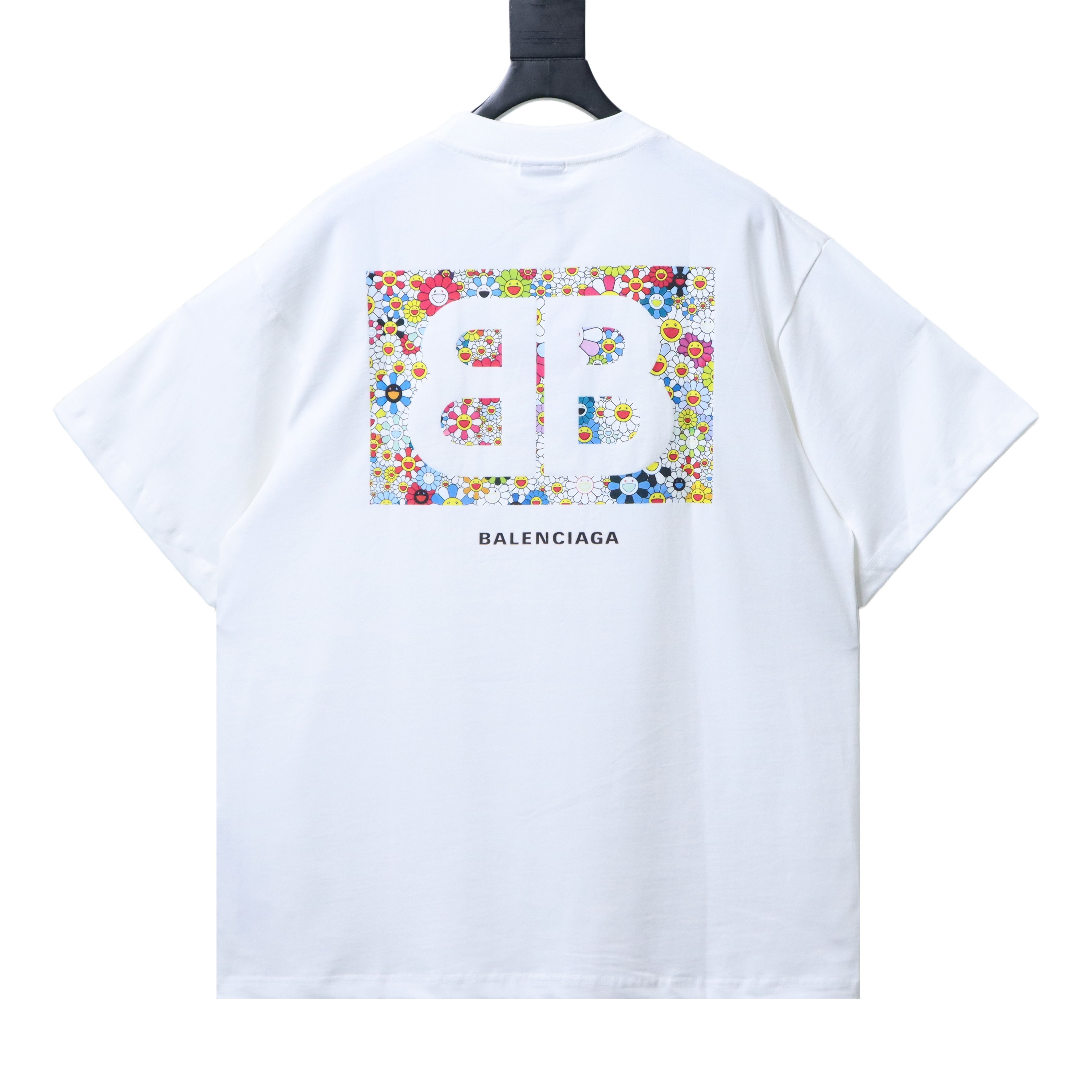Balenciaga 25ss Sunflower Textured Seam T-Shirt YL#160 White