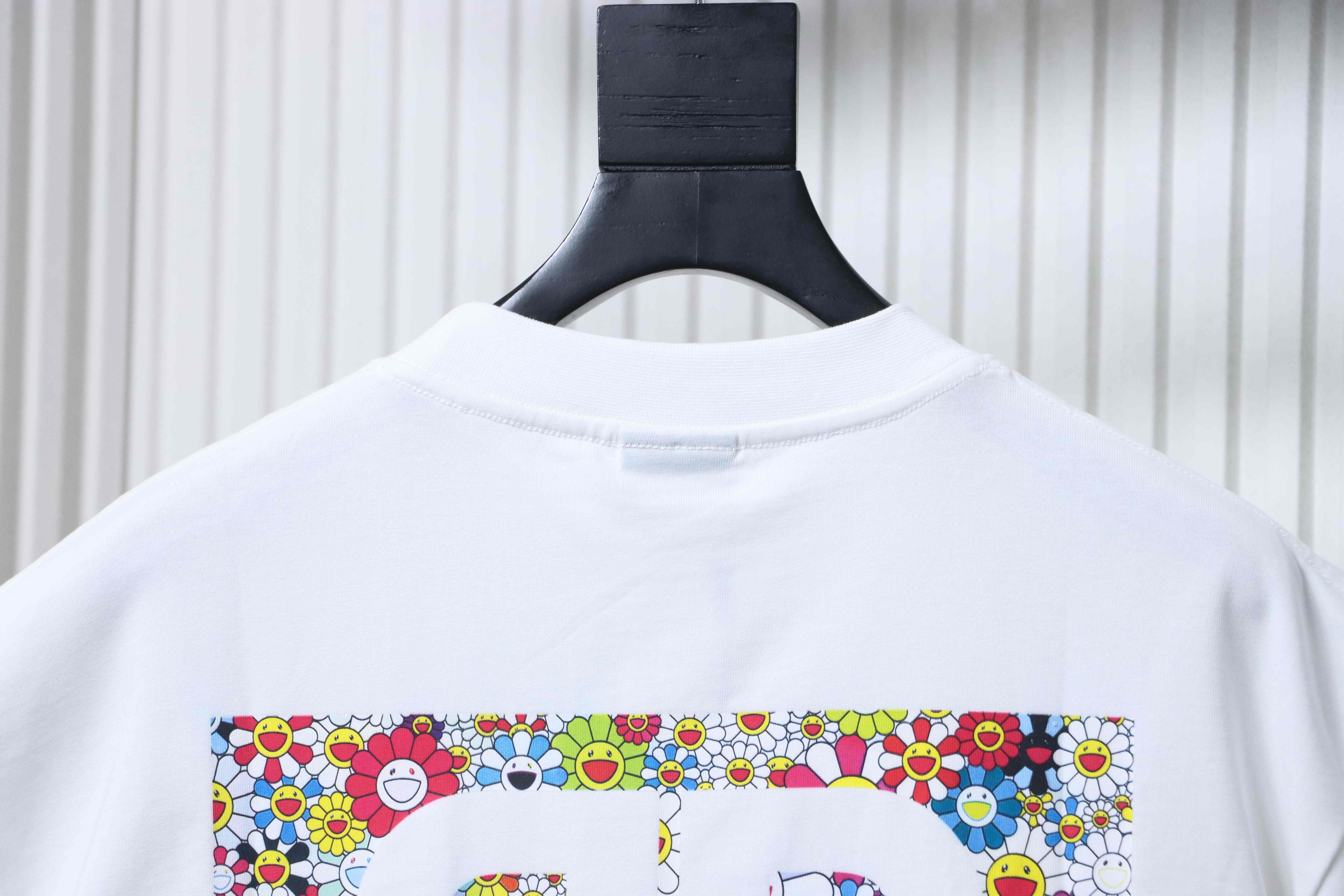 Balenciaga 25ss Sunflower Textured Seam T-Shirt YL#160 White