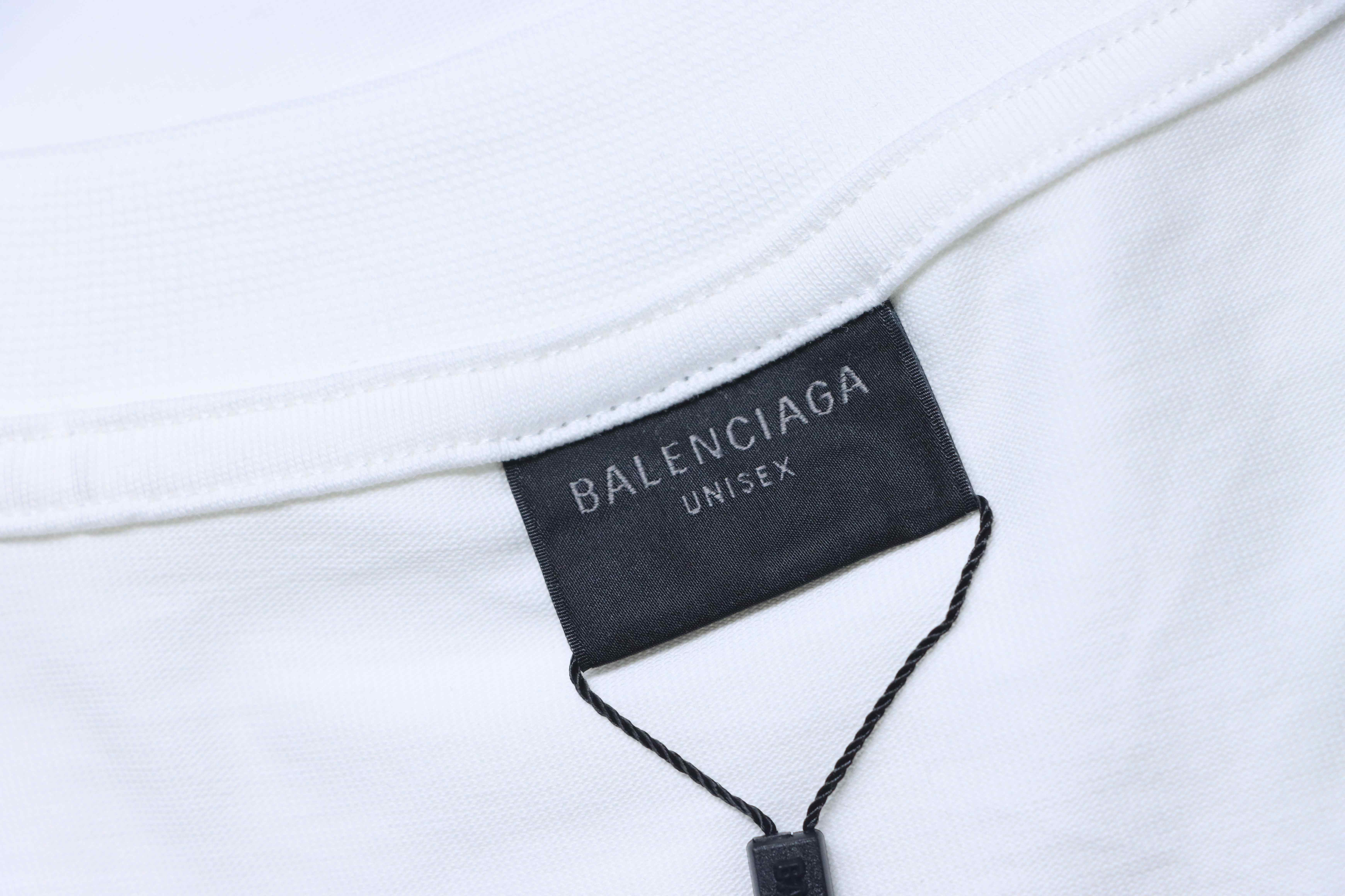 Balenciaga 25ss Sunflower Textured Seam T-Shirt YL#160 White