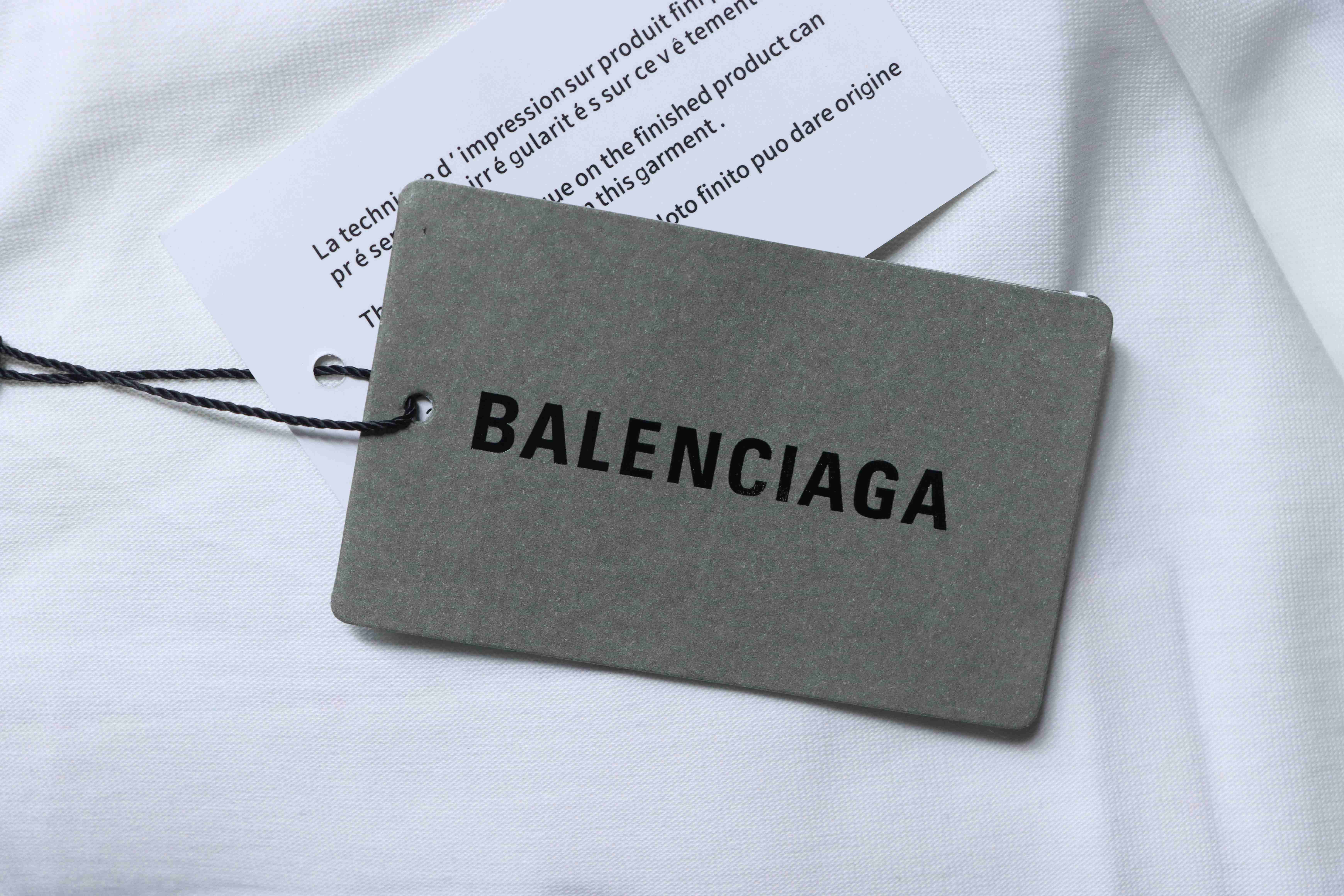 Balenciaga 25ss Sunflower Textured Seam T-Shirt YL#160 White