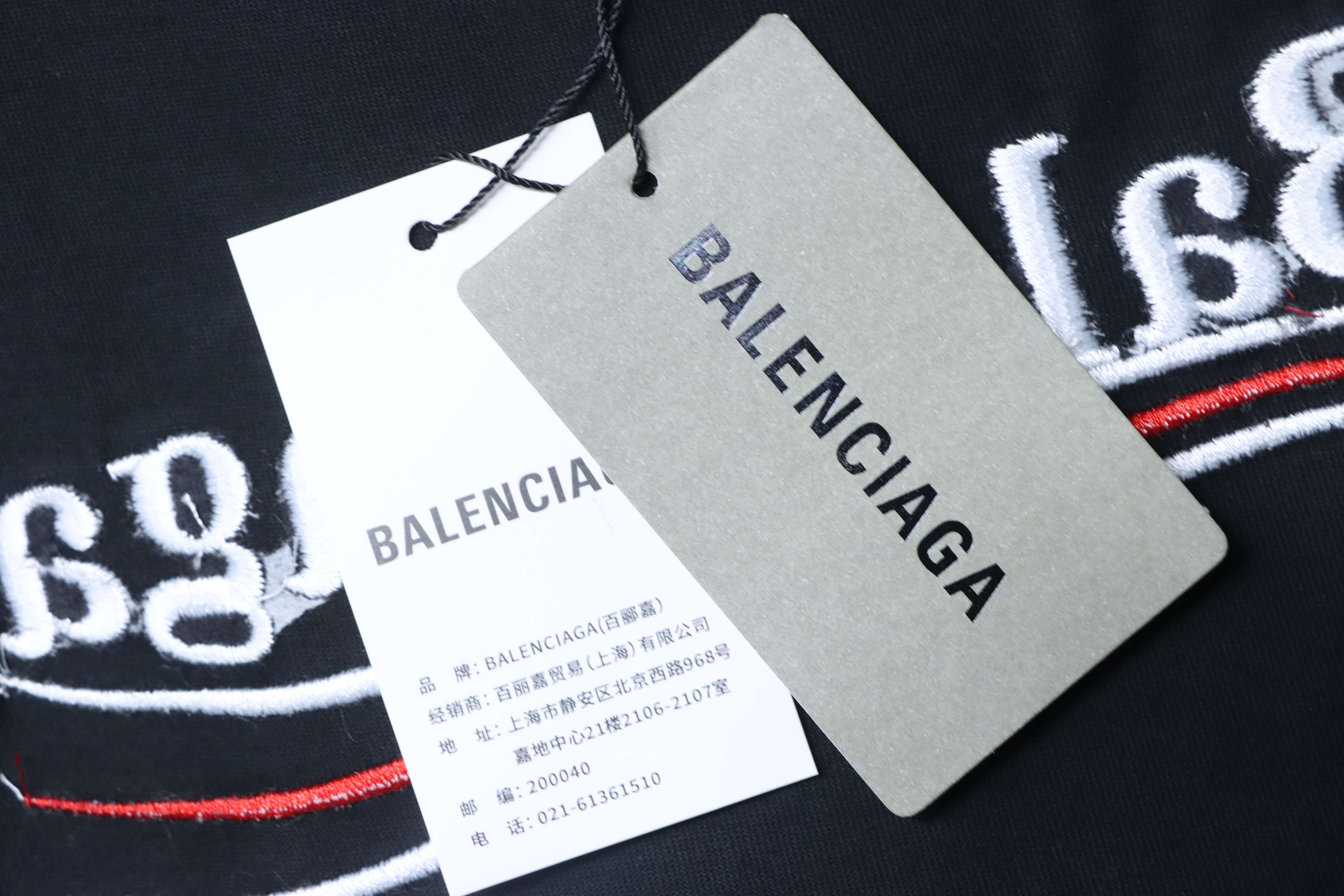 Balenciaga Cola Embroidered T-Shirt YL #180 Black