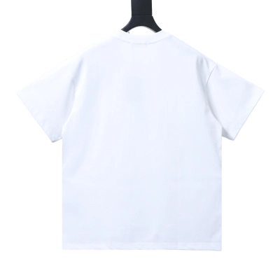 Balenciaga Double B Logo Print T-Shirt YL#140 White 02