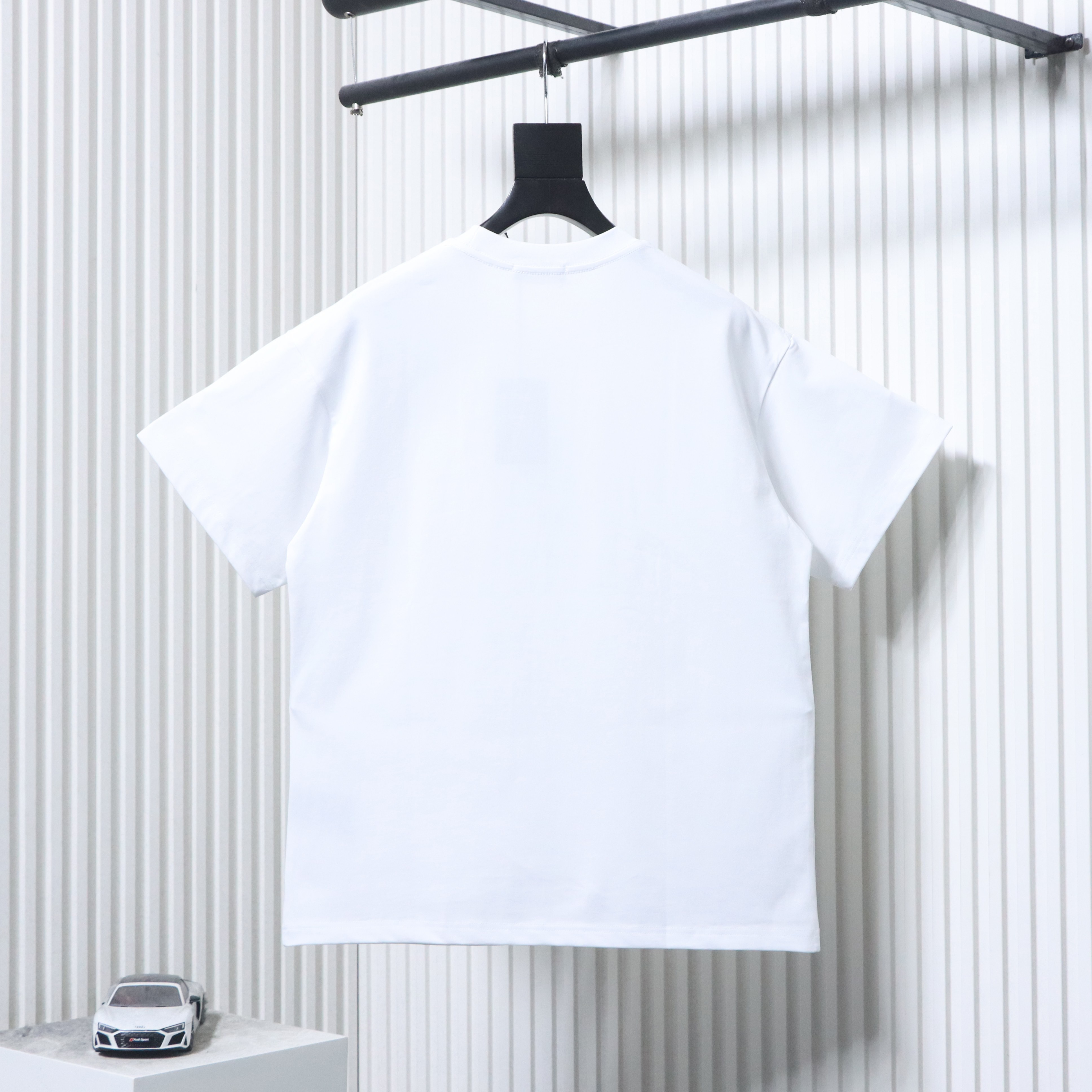 Balenciaga Double B Logo Print T-Shirt YL#140 White