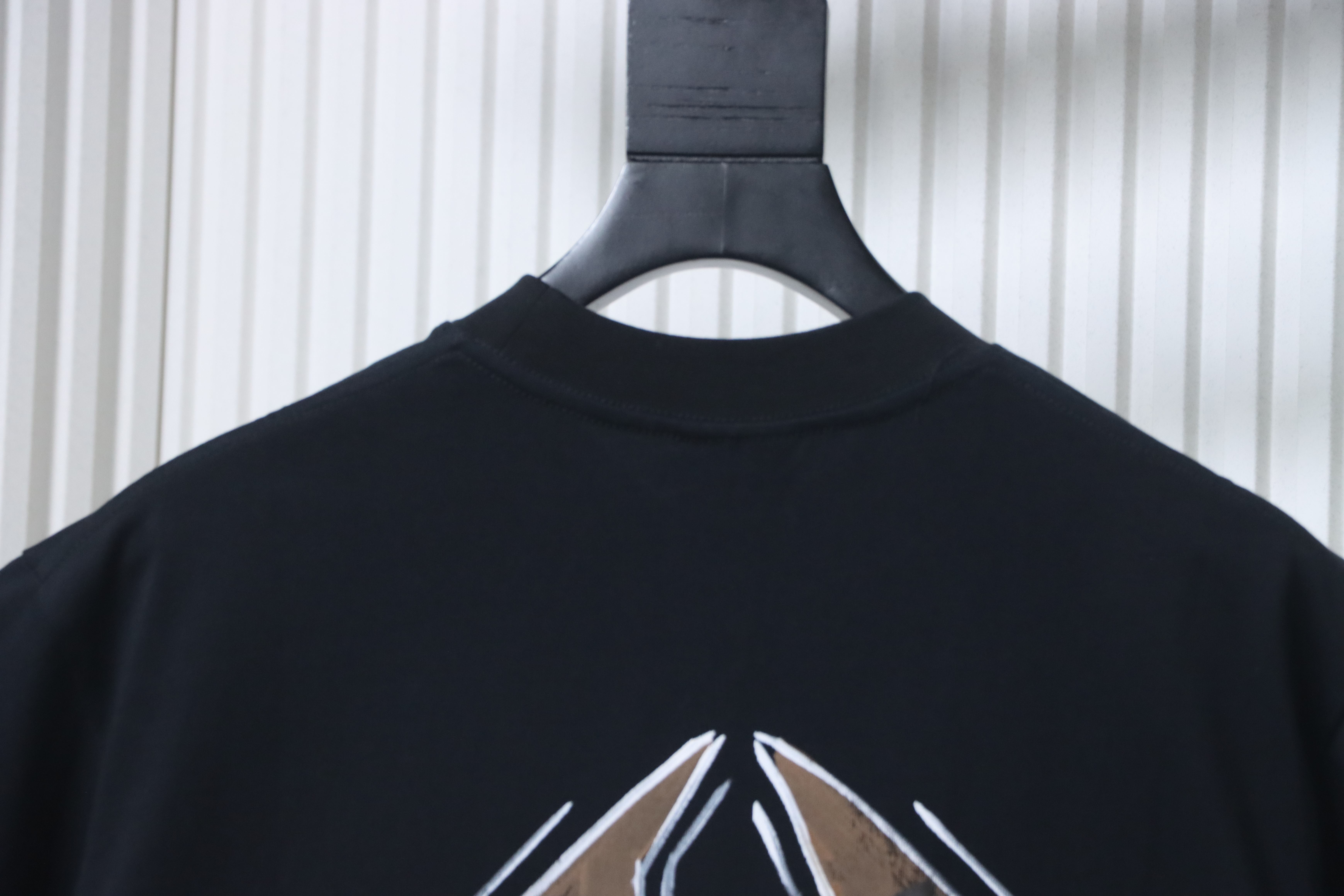 Balenciaga Double BB Hand-Painted Graffiti T-Shirt YL#150 Black