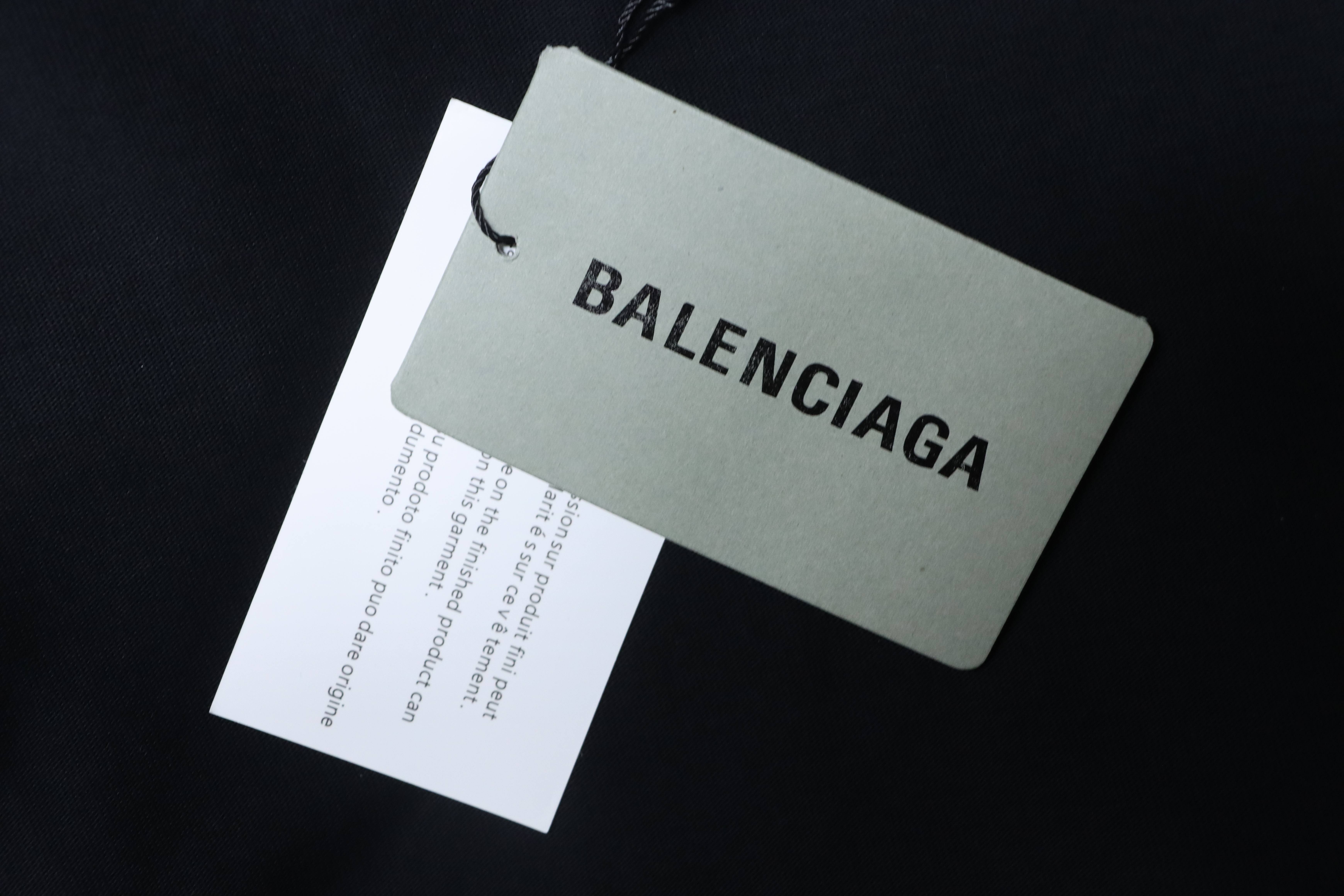Balenciaga Double BB Hand-Painted Graffiti T-Shirt YL#150 Black