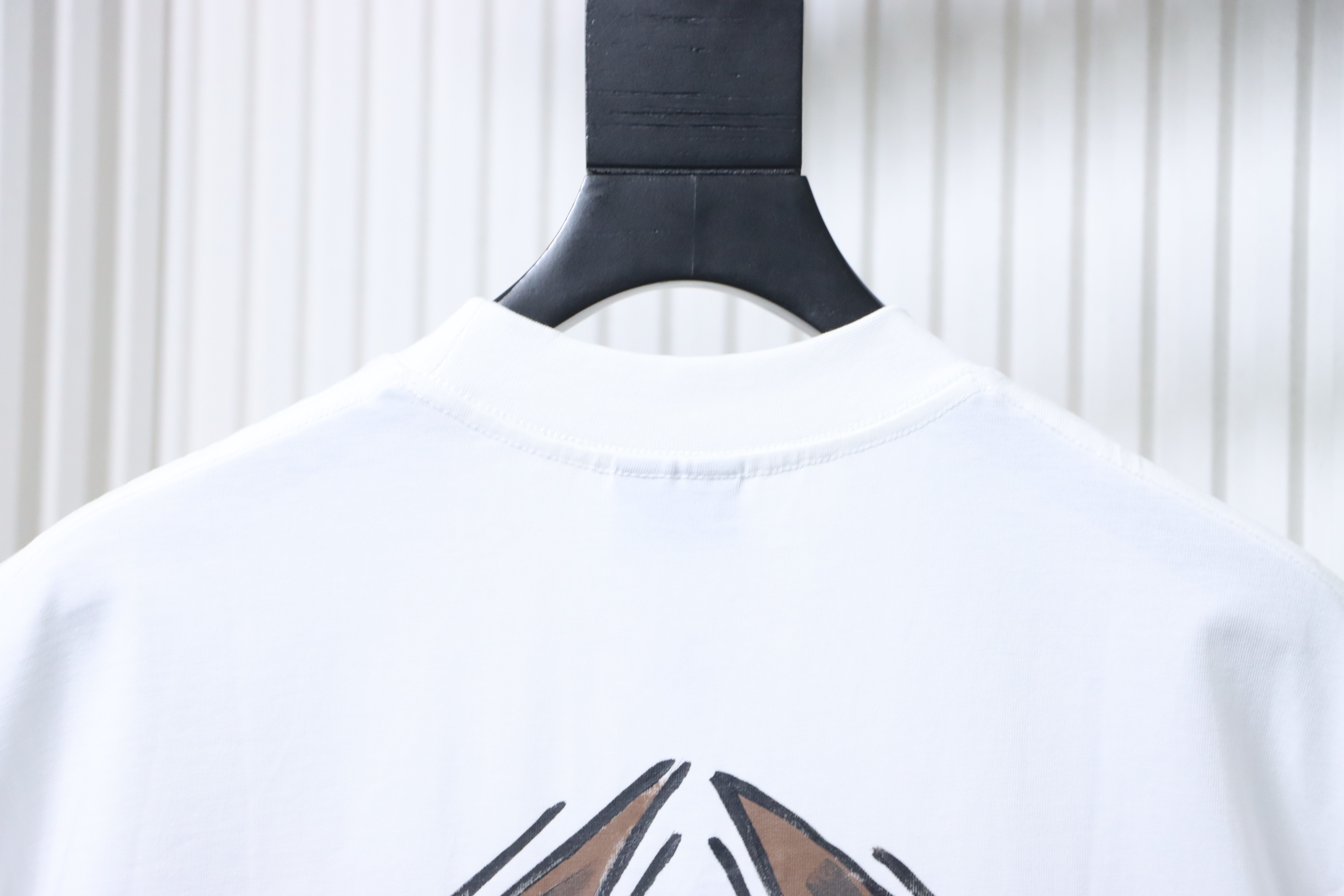 Balenciaga Double BB Hand-Painted Graffiti T-Shirt YL#150 White