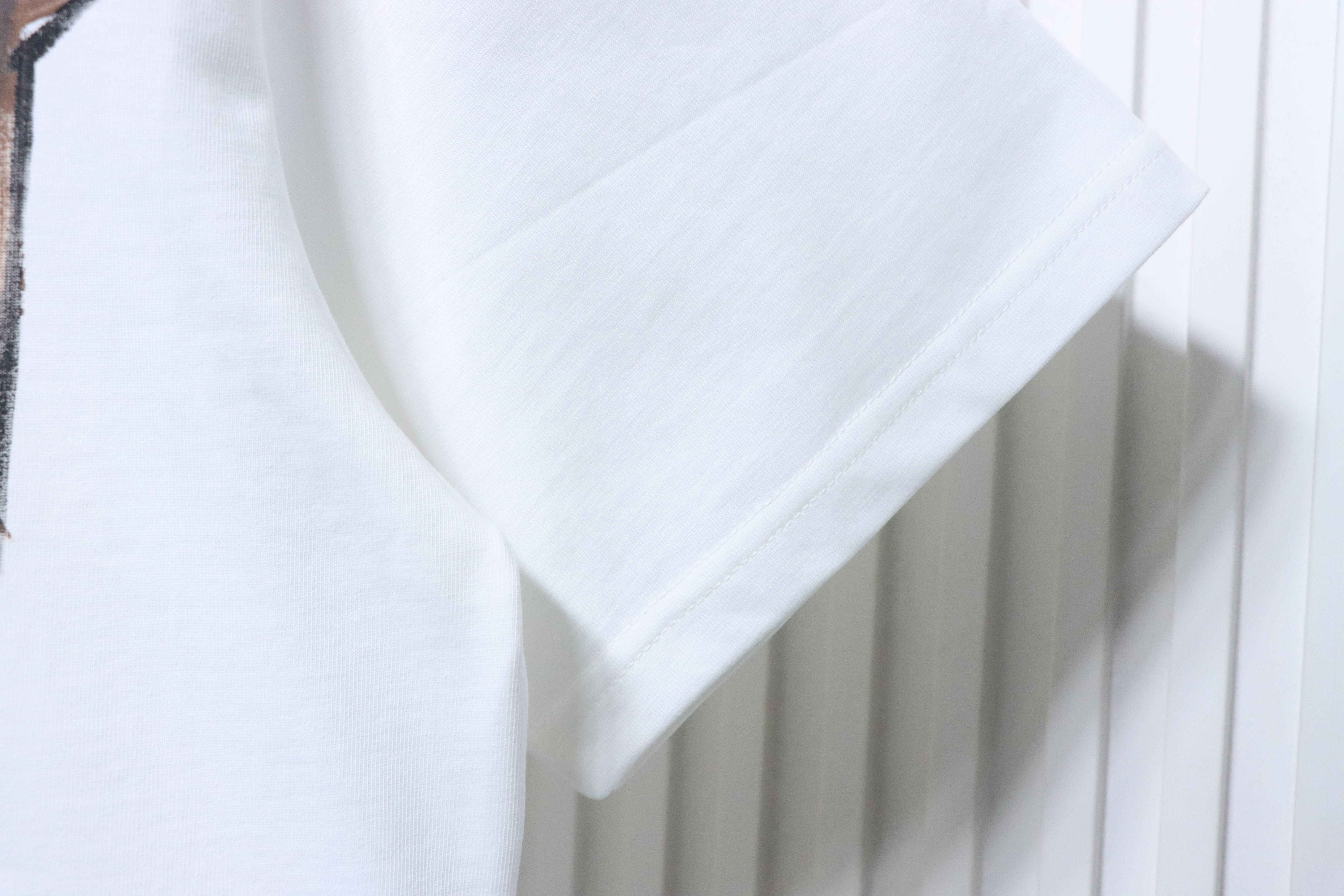 Balenciaga Double BB Hand-Painted Graffiti T-Shirt YL#150 White