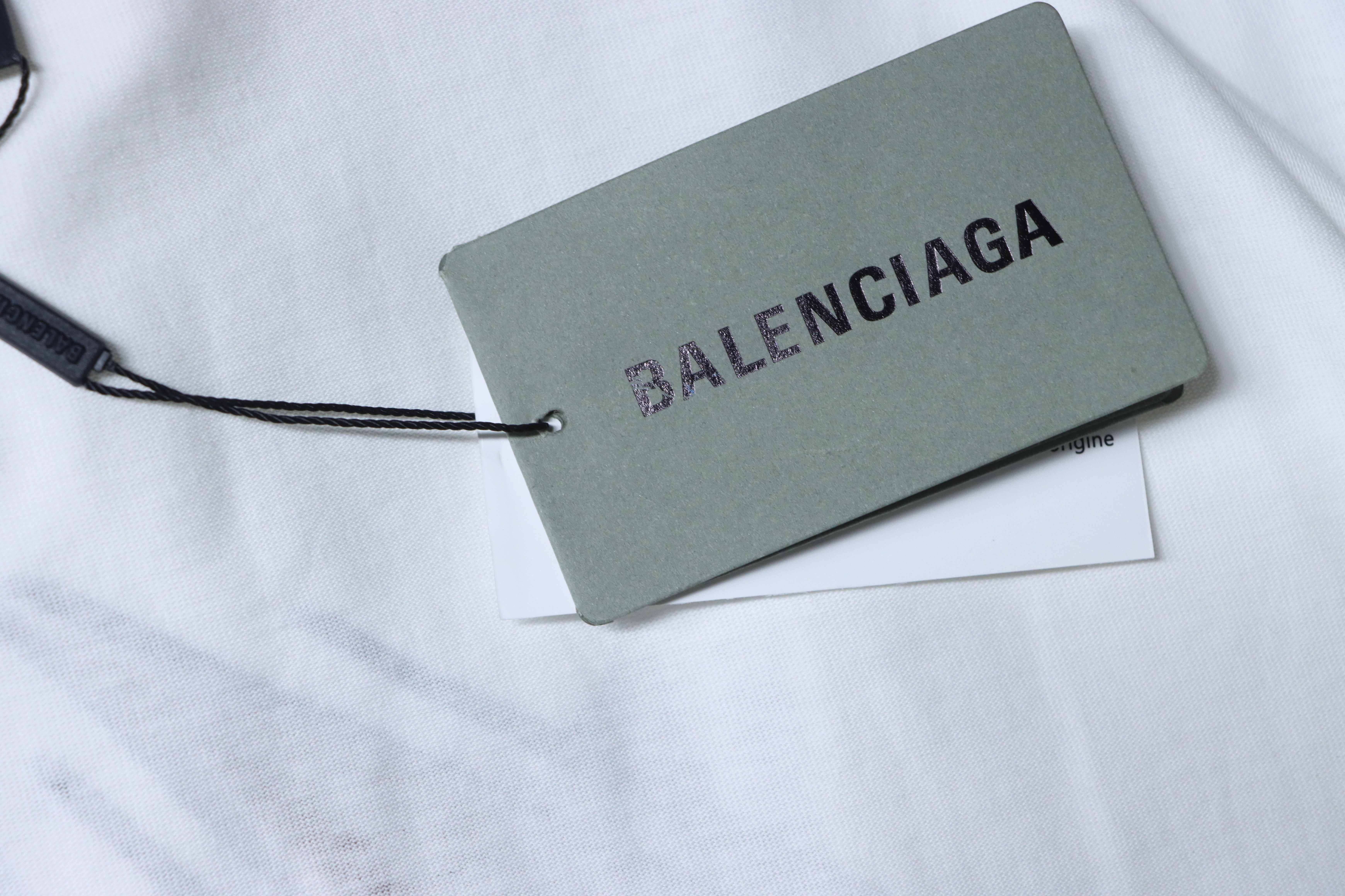 Balenciaga Double BB Hand-Painted Graffiti T-Shirt YL#150 White