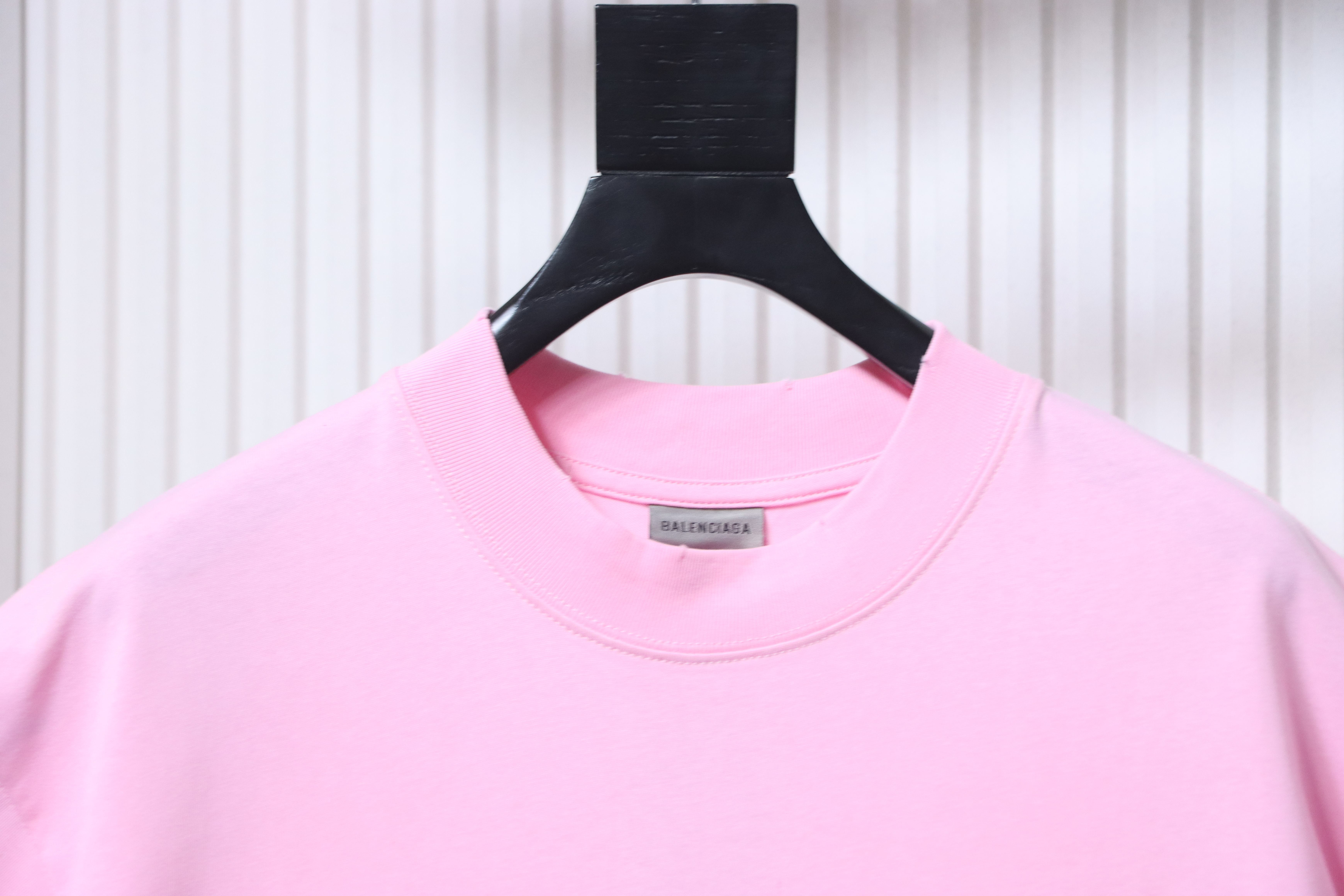 Balenciaga Fountain Letter Print T-Shirt YL#140 Pink