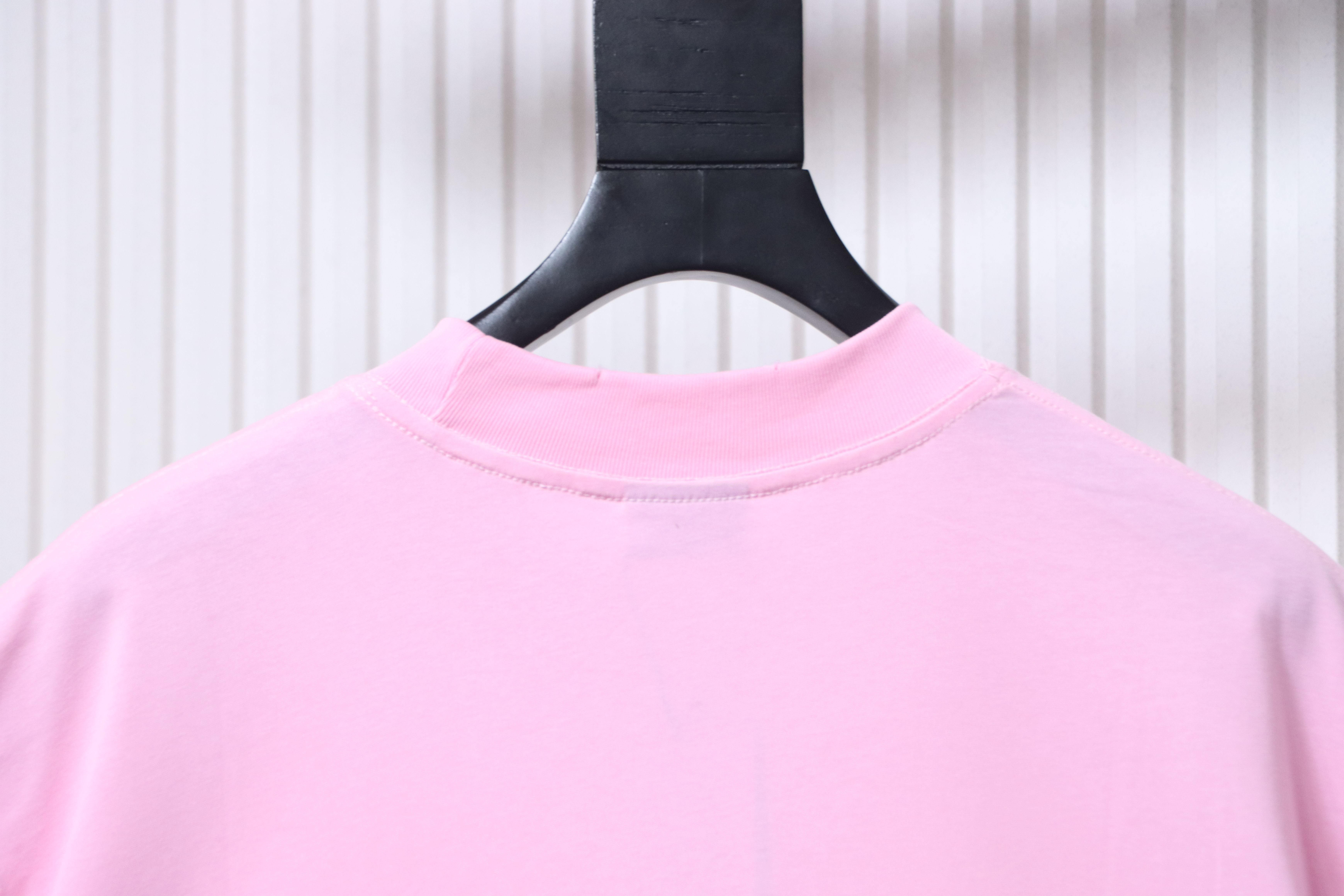 Balenciaga Fountain Letter Print T-Shirt YL#140 Pink
