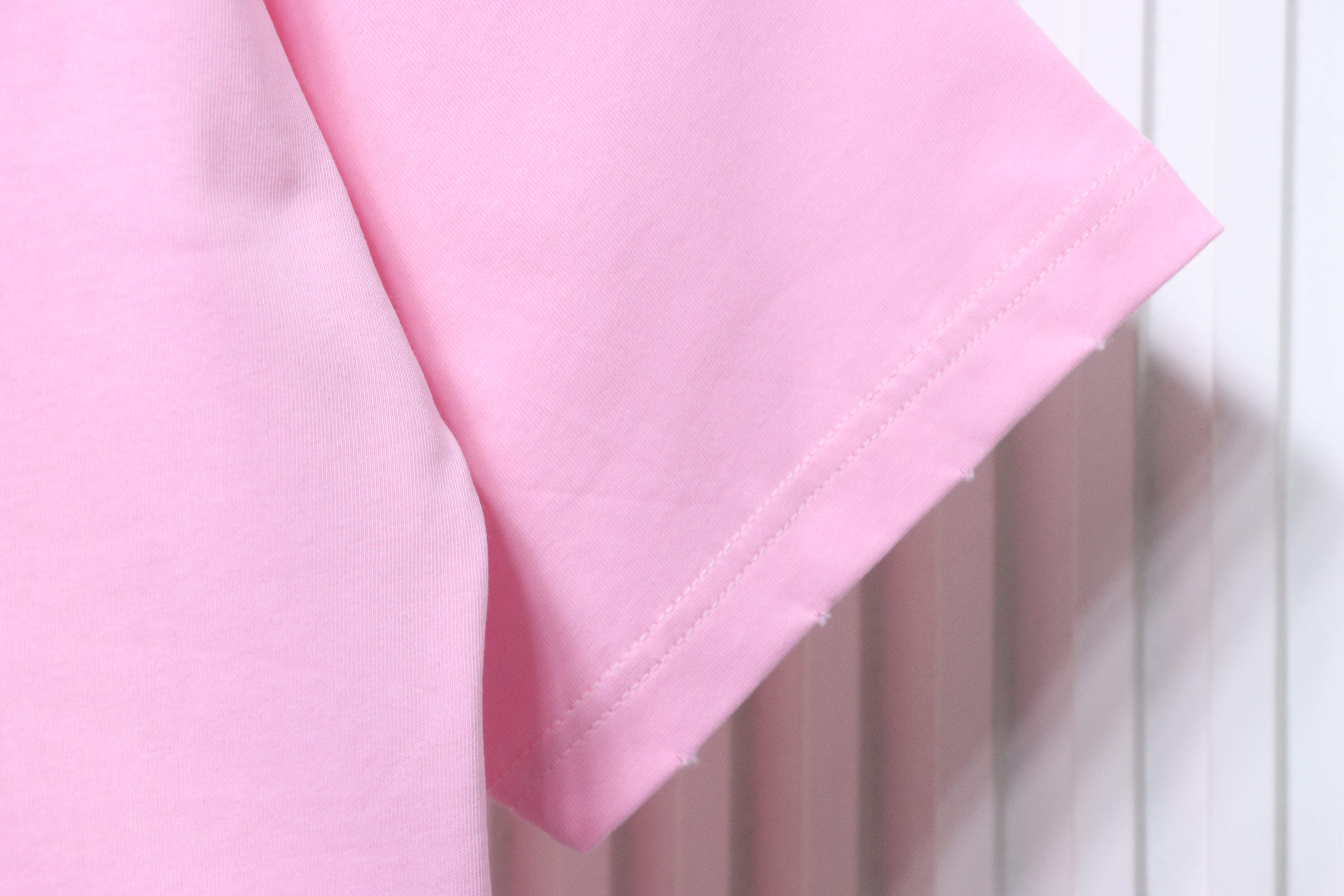 Balenciaga Fountain Letter Print T-Shirt YL#140 Pink