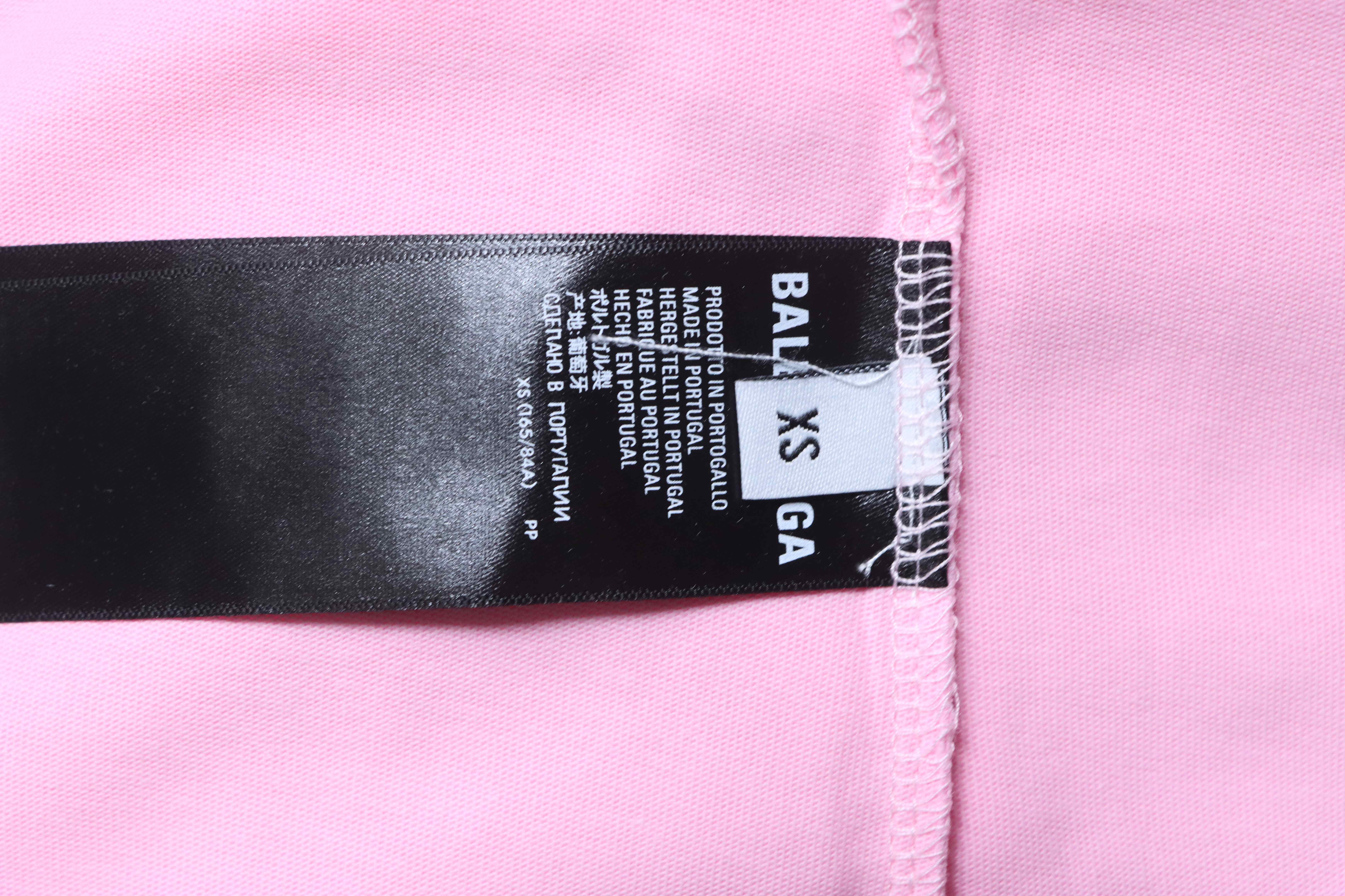 Balenciaga Fountain Letter Print T-Shirt YL#140 Pink